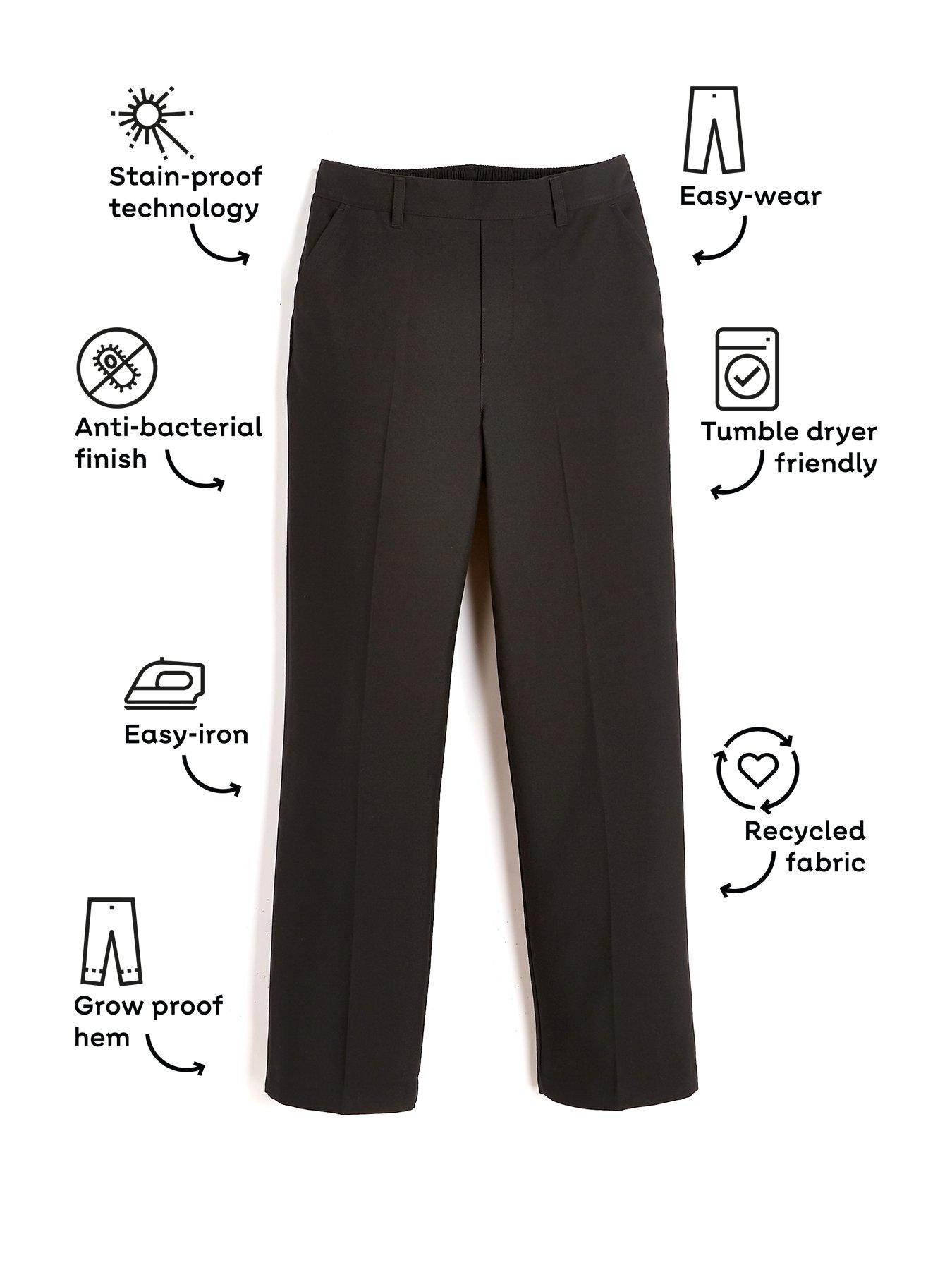 Buy INSPIRE Pack of 2 Formal Trousers for Men (Black & Grey) (28) at