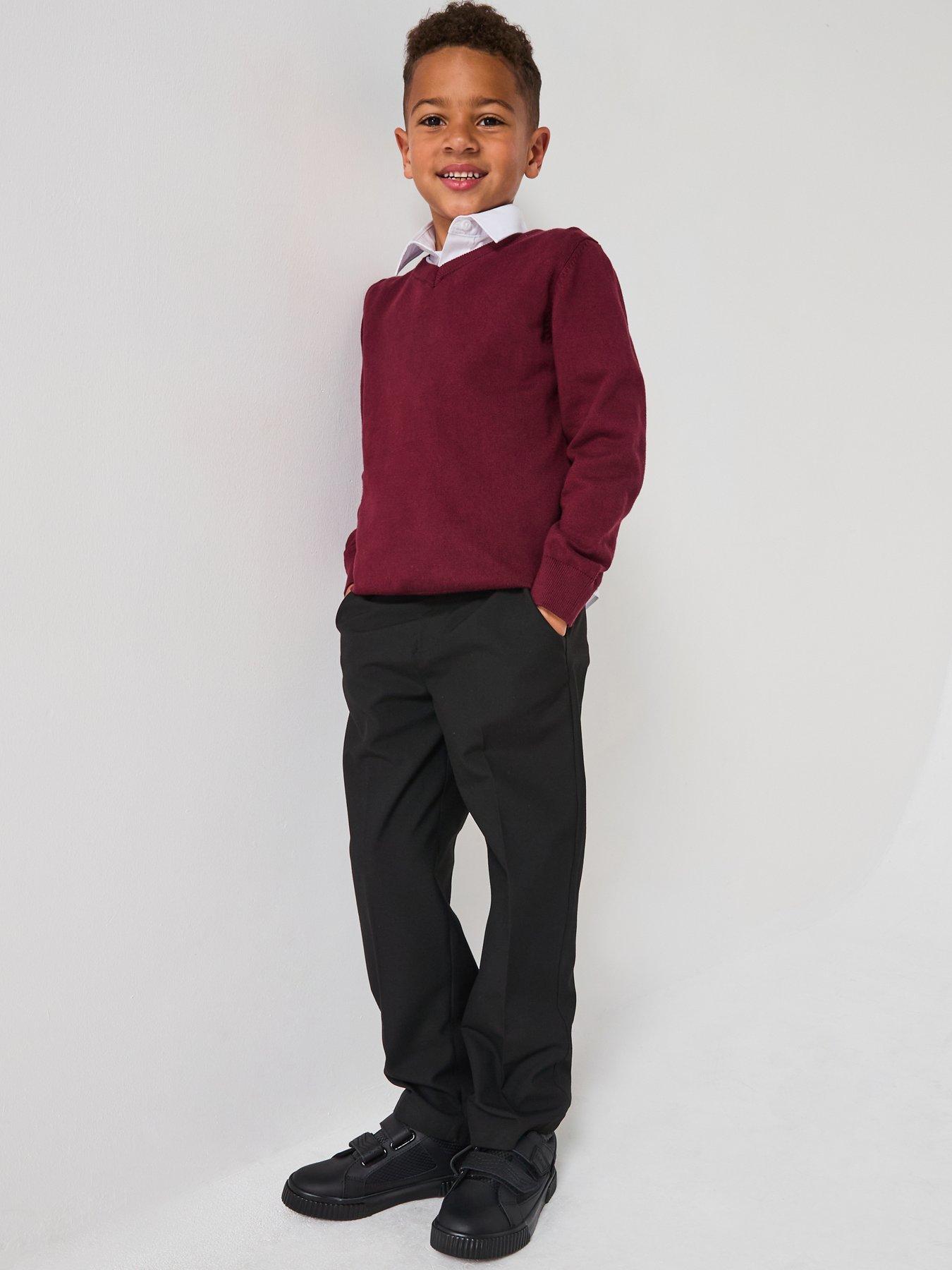 Image 6 of 6 of Everyday Boys 2 Pack&nbsp;Pull On School Trousers - Black