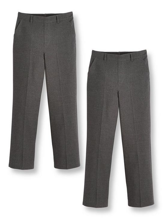 front image of v-by-very-boys-2-packnbsppull-on-school-trousers-grey
