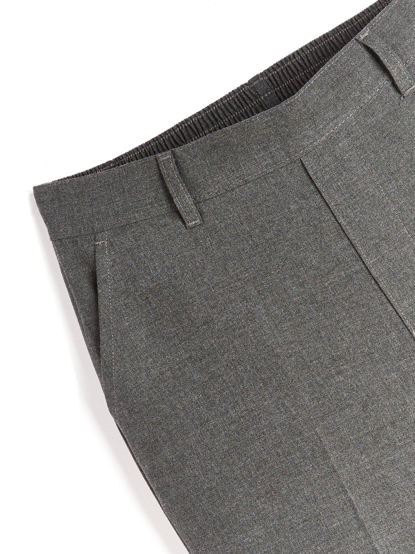 Image 5 of 6 of Everyday Boys 2 Pack&nbsp;Pull On School Trousers - Grey