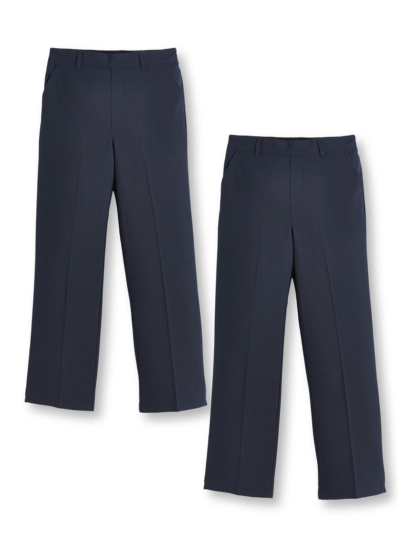 Image 2 of 6 of The Very Collection Boys 2 Pack&nbsp;Pull On School Trousers - Navy