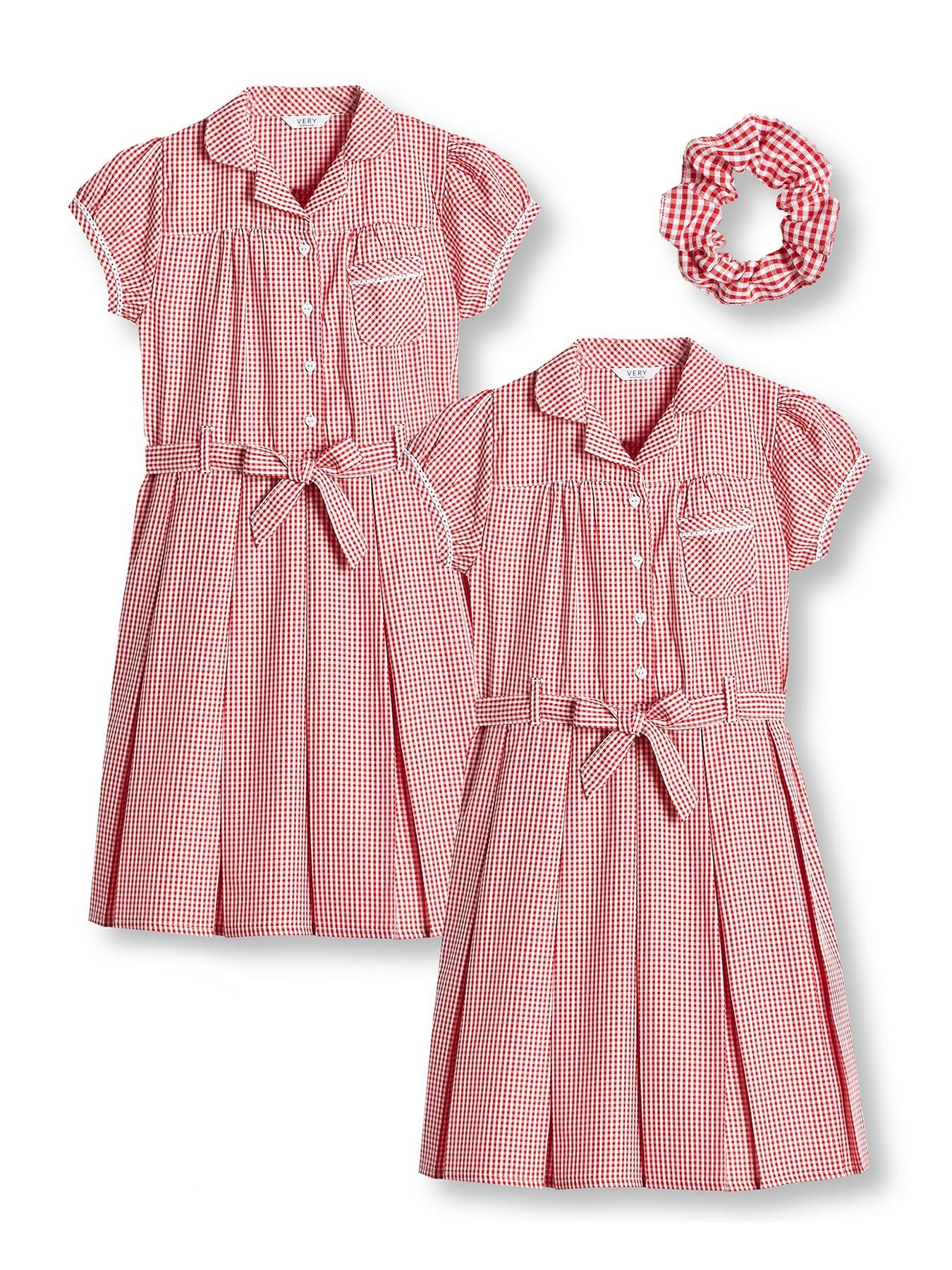 School summer dress outlet red