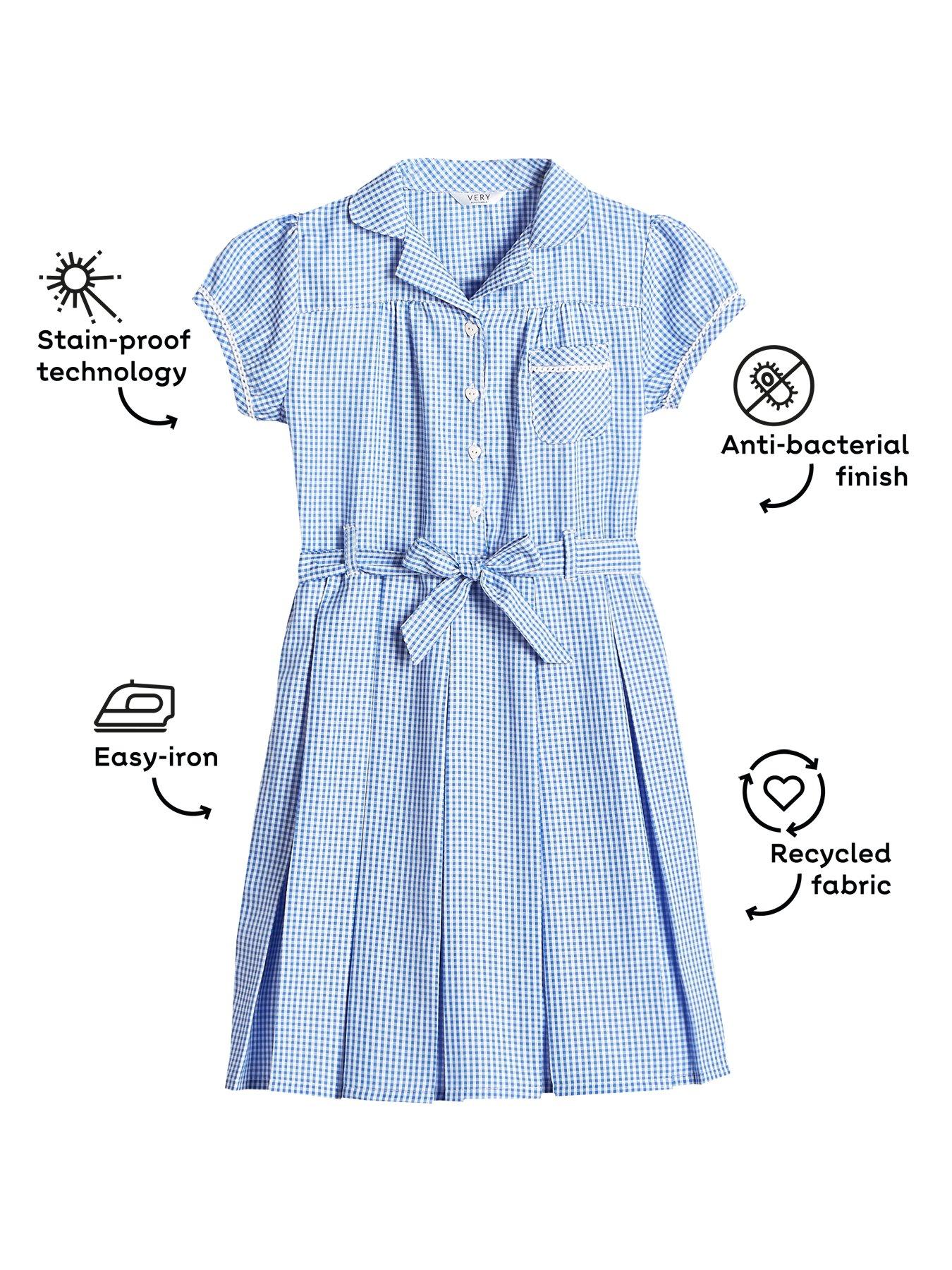 Image 4 of 6 of Everyday Girls 2 Pack Traditional Gingham School Summer&nbsp;Dress - Blue