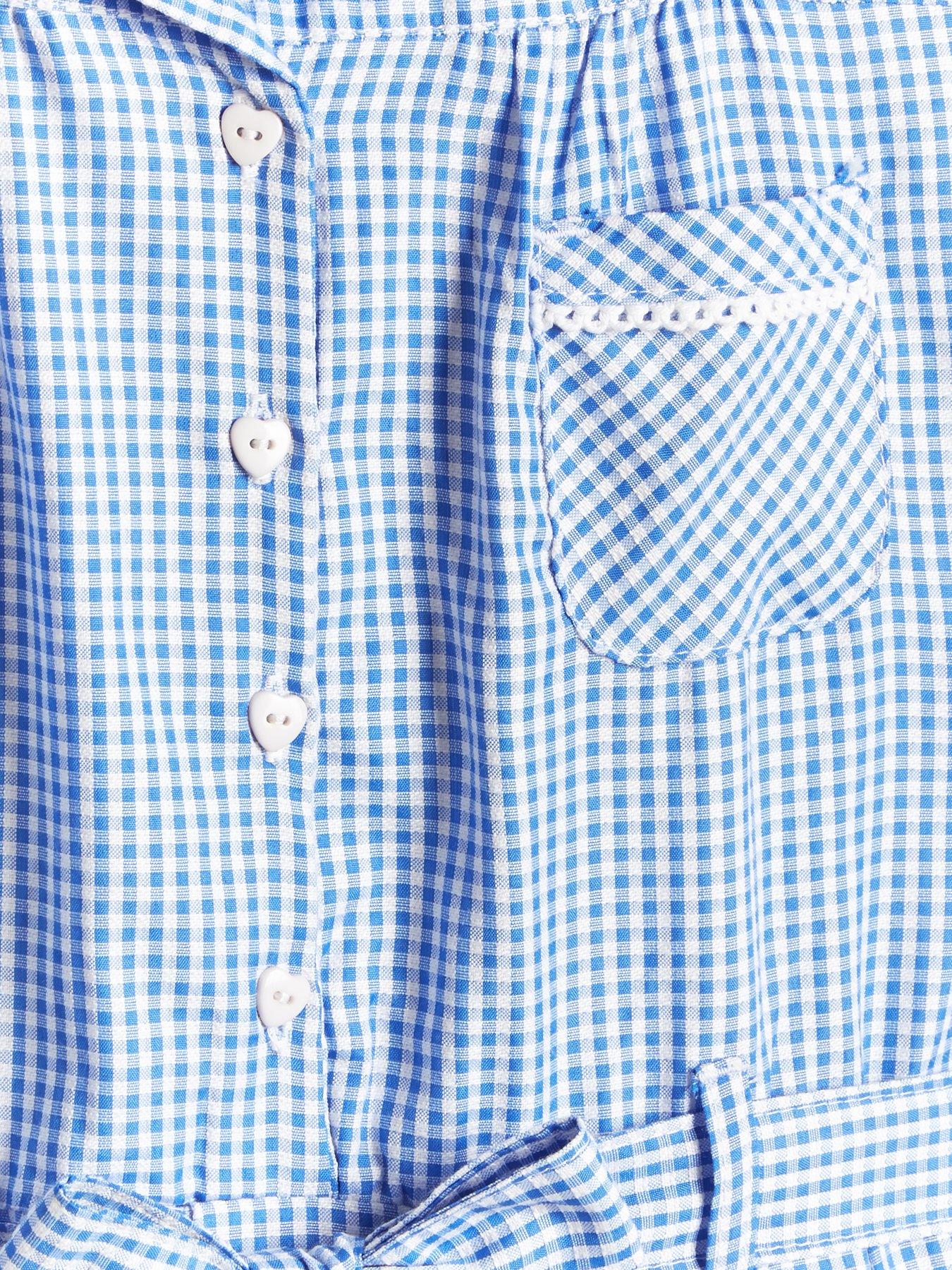 Image 5 of 6 of Everyday Girls 2 Pack Traditional Gingham School Summer&nbsp;Dress - Blue