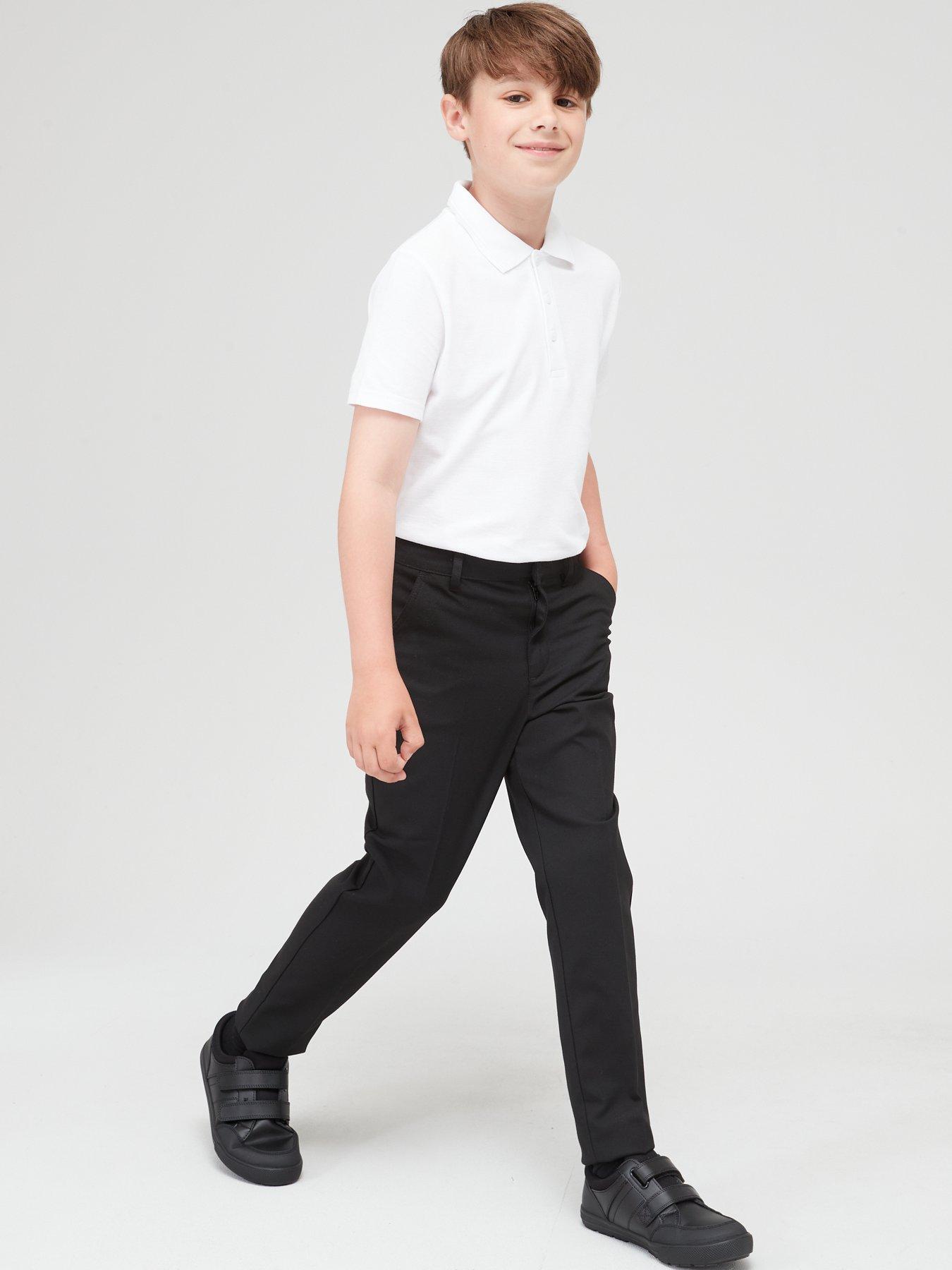 Everyday Boys 2 Pack Skinny Fit School Trousers - Grey