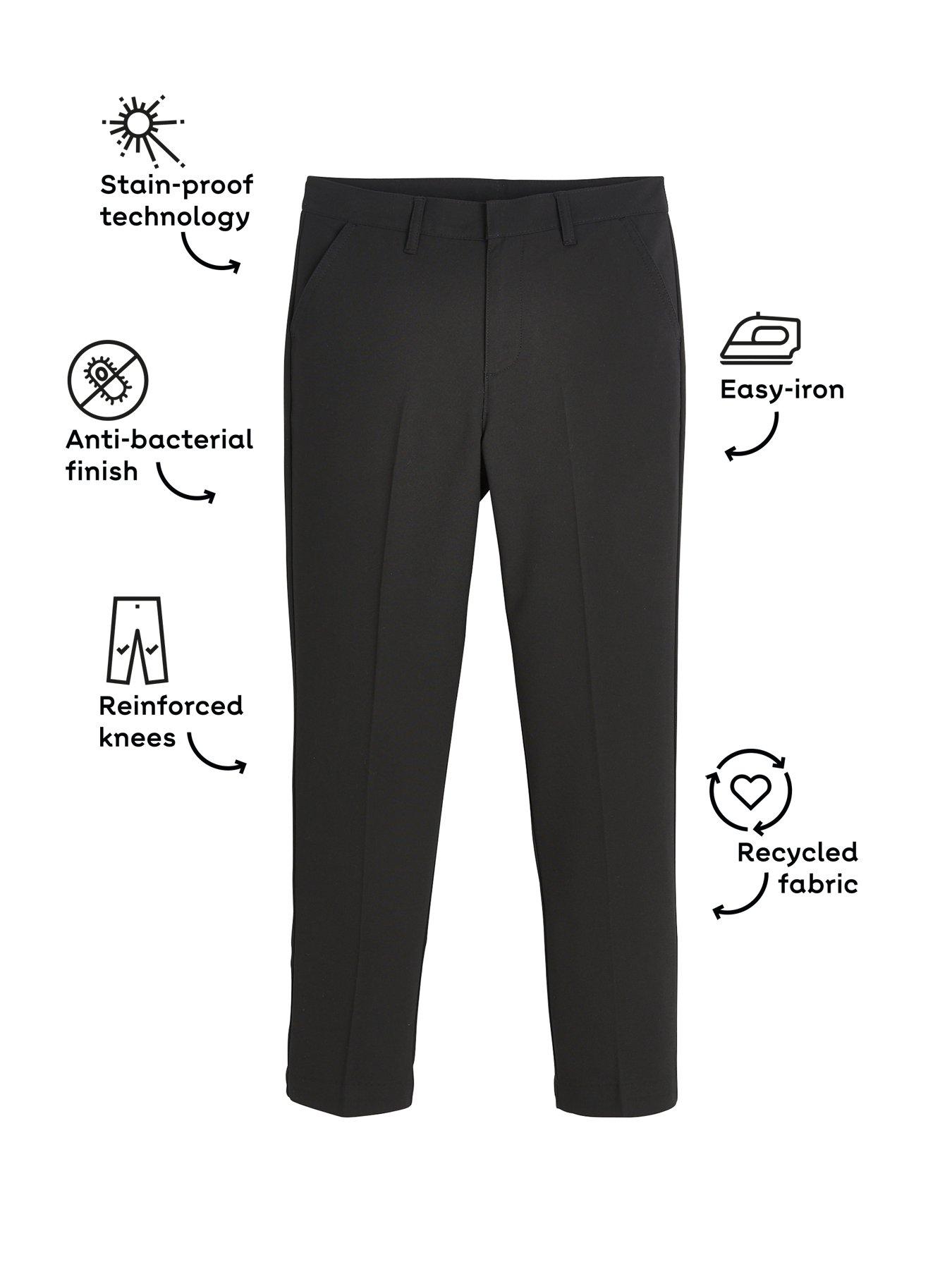 Image 4 of 7 of Everyday Boys 2 Pack&nbsp;Skinny Fit School Trousers - Black