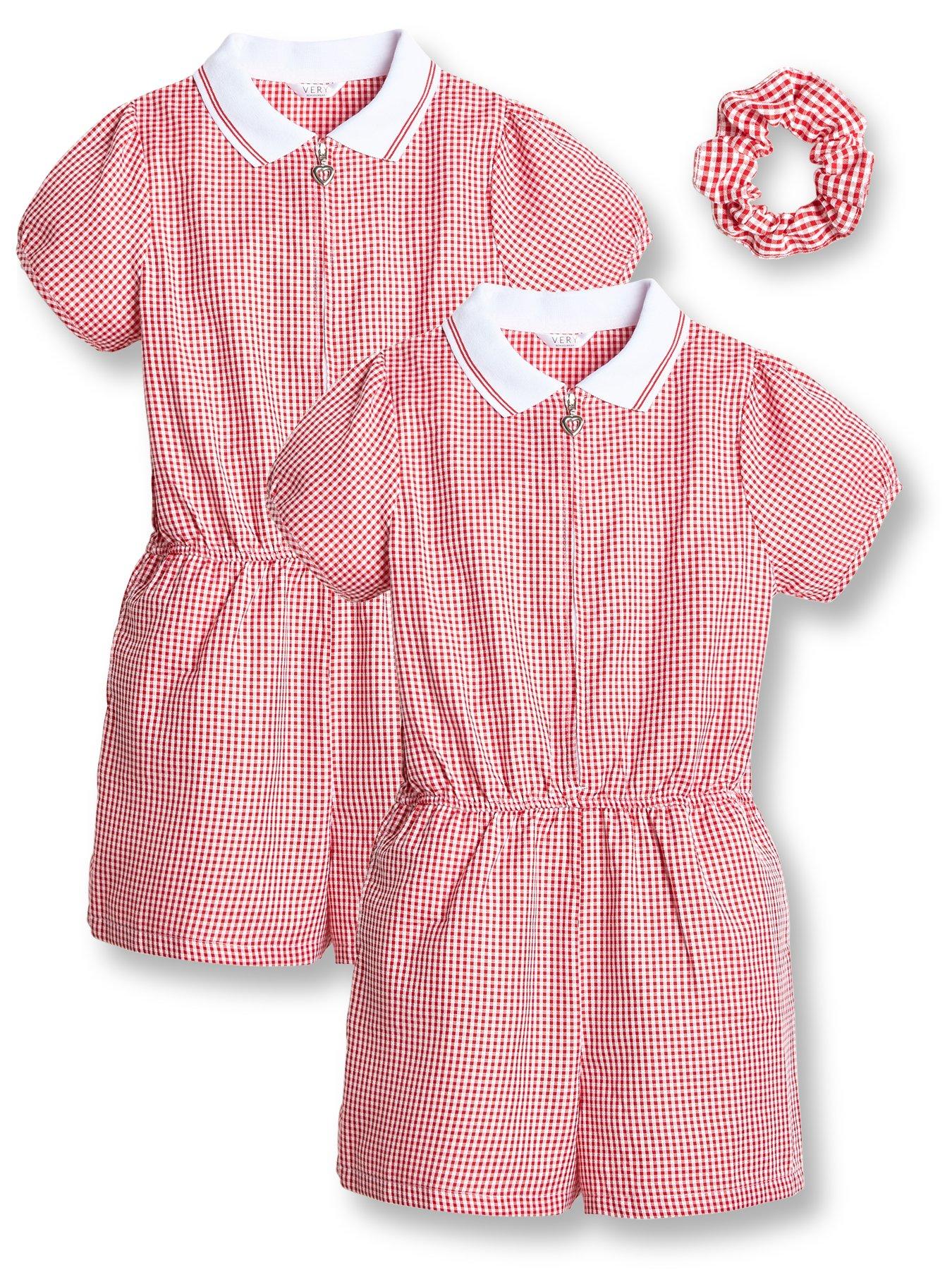 V By Very Girls 2 Pack Gingham School Playsuit review