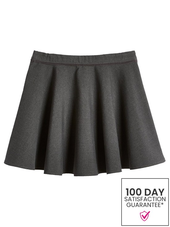 back image of everyday-girls-2-pack-woven-skater-school-skirts-grey