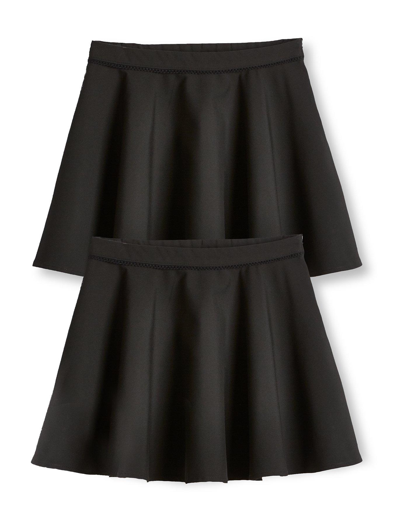 Image of Everyday Girls 2 Pack Woven Skater School Skirts - Black