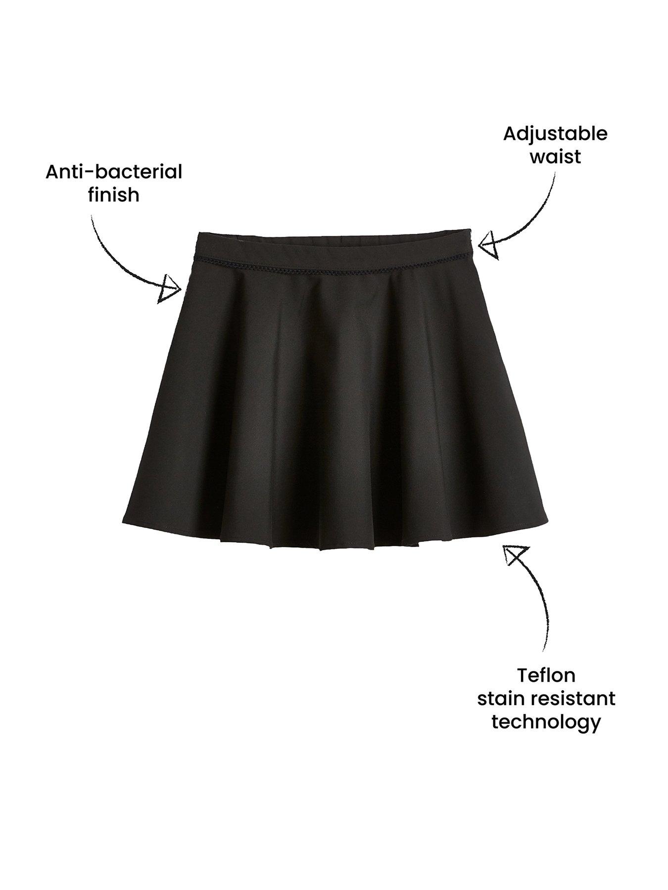 Everyday Girls 2 Pack Woven Skater School Skirts Black very.co.uk