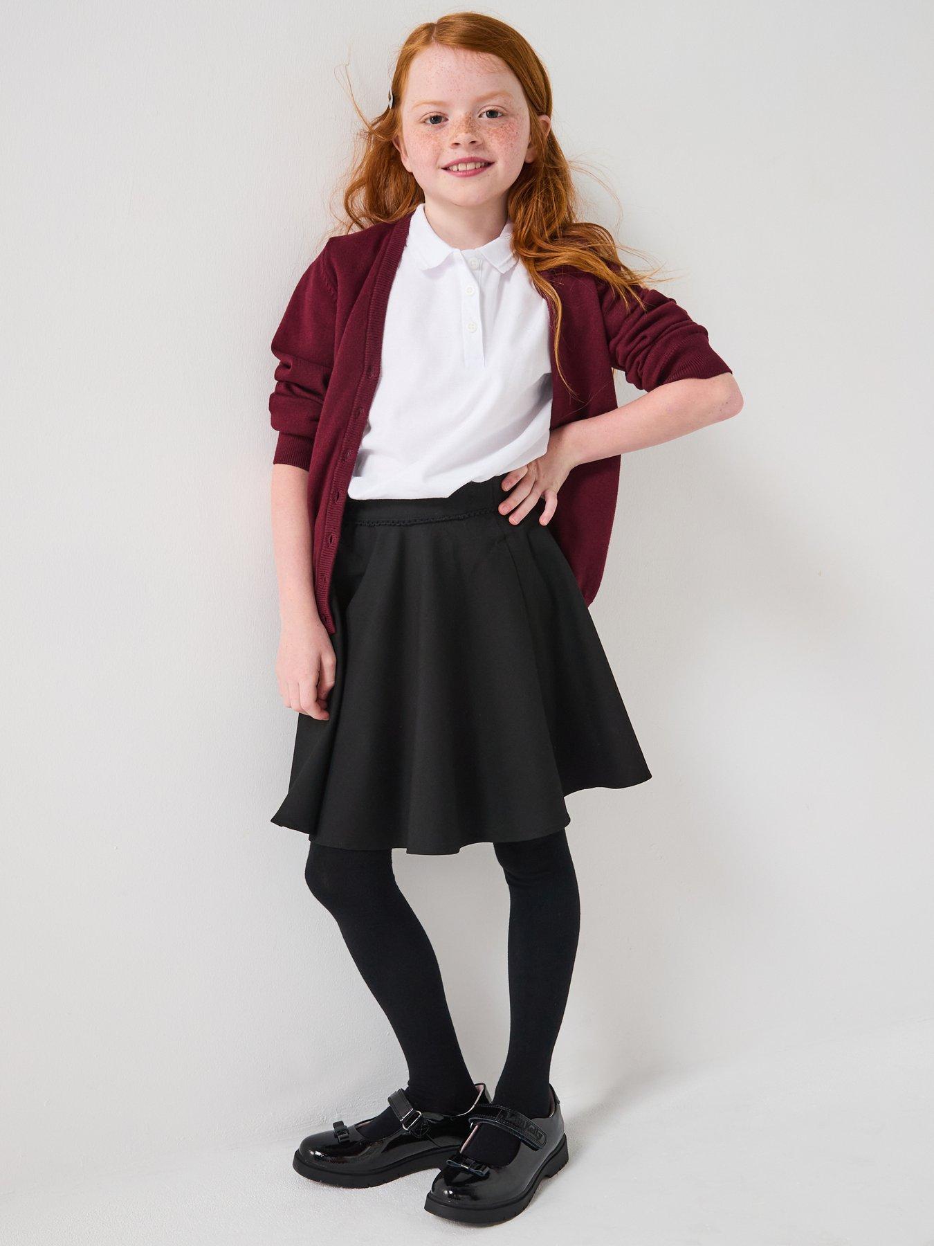 Image 6 of 6 of The Very Collection Girls 2 Pack Woven Skater School Skirts - Black