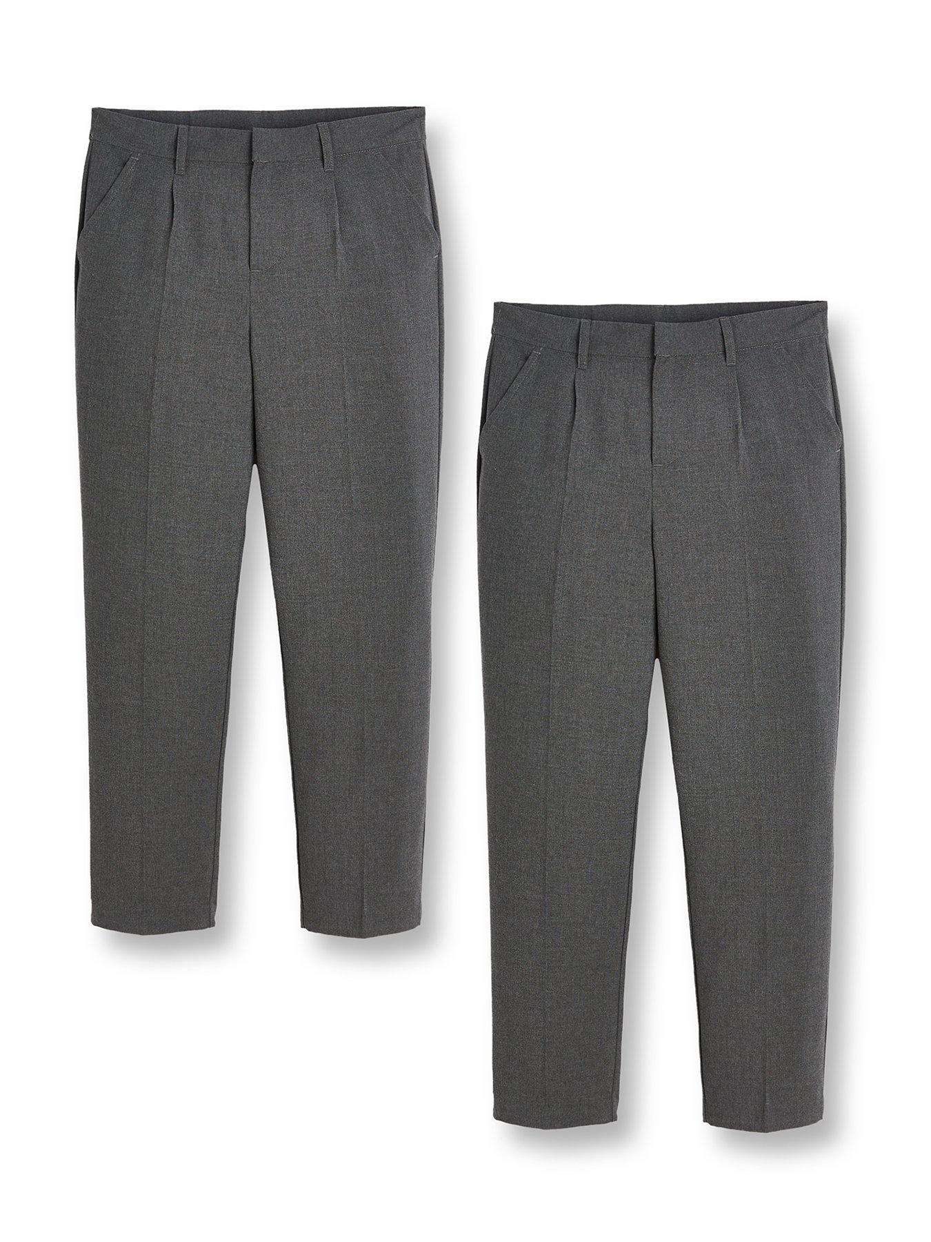 School Uniform Essentials, Boy's Elastic School Trouser GREY