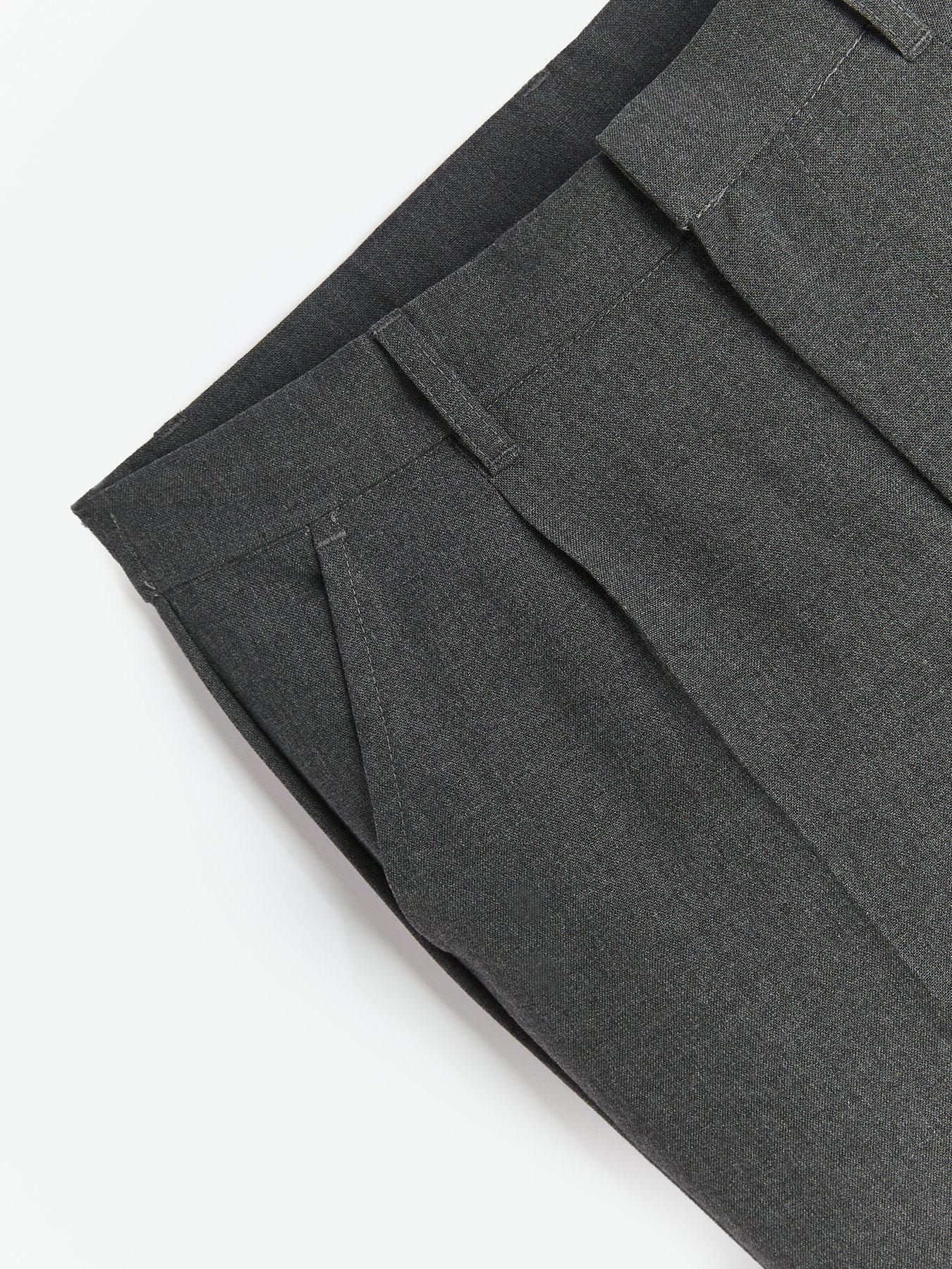 Image 5 of 6 of The Very Collection Boys 2 Pack Plus Size Regular Leg School Trousers - Grey