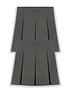  image of everyday-girls-2-pack-classic-pleated-school-skirts-grey
