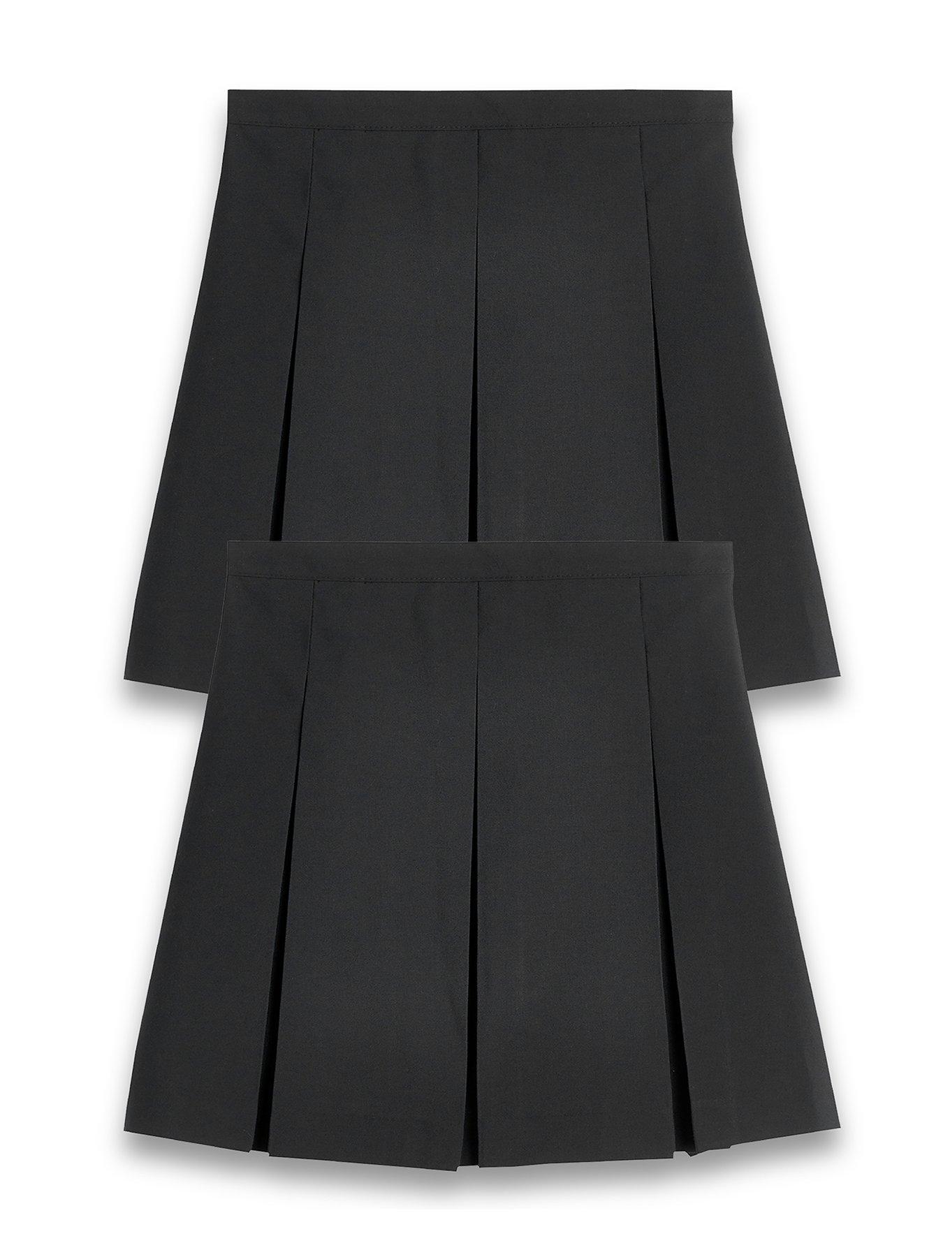 Black pleated skirt asda best sale