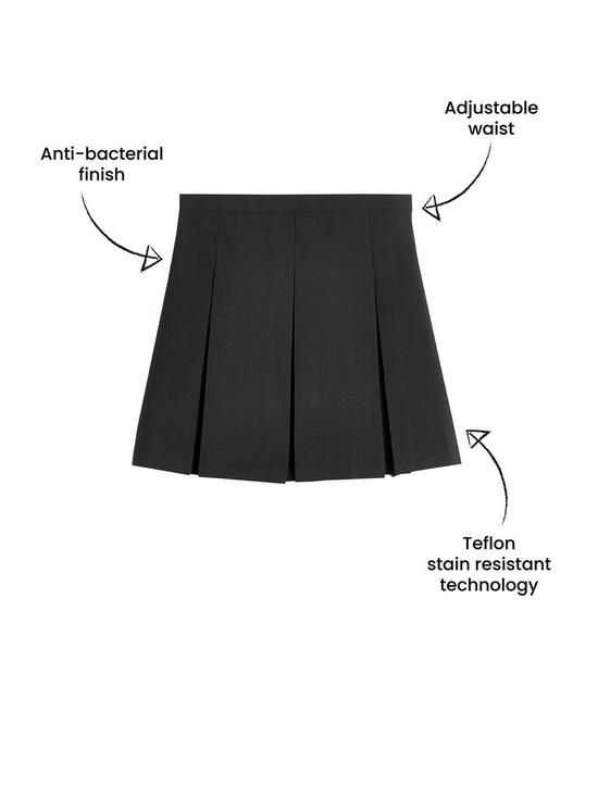 back image of v-by-very-girls-2-pack-classic-pleated-water-repellentnbspschool-skirts-black