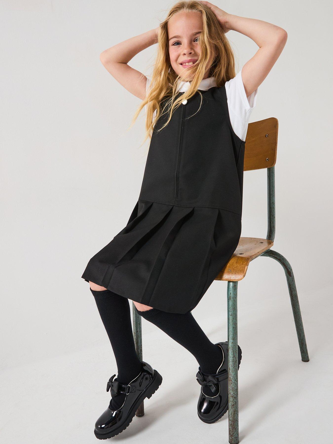 The Very Collection Girls Pack Pleat Pinafore Water-Repellent