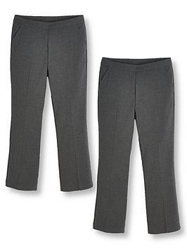 v-by-very-girls-2-pack-woven-school-trouser-plus-size-grey