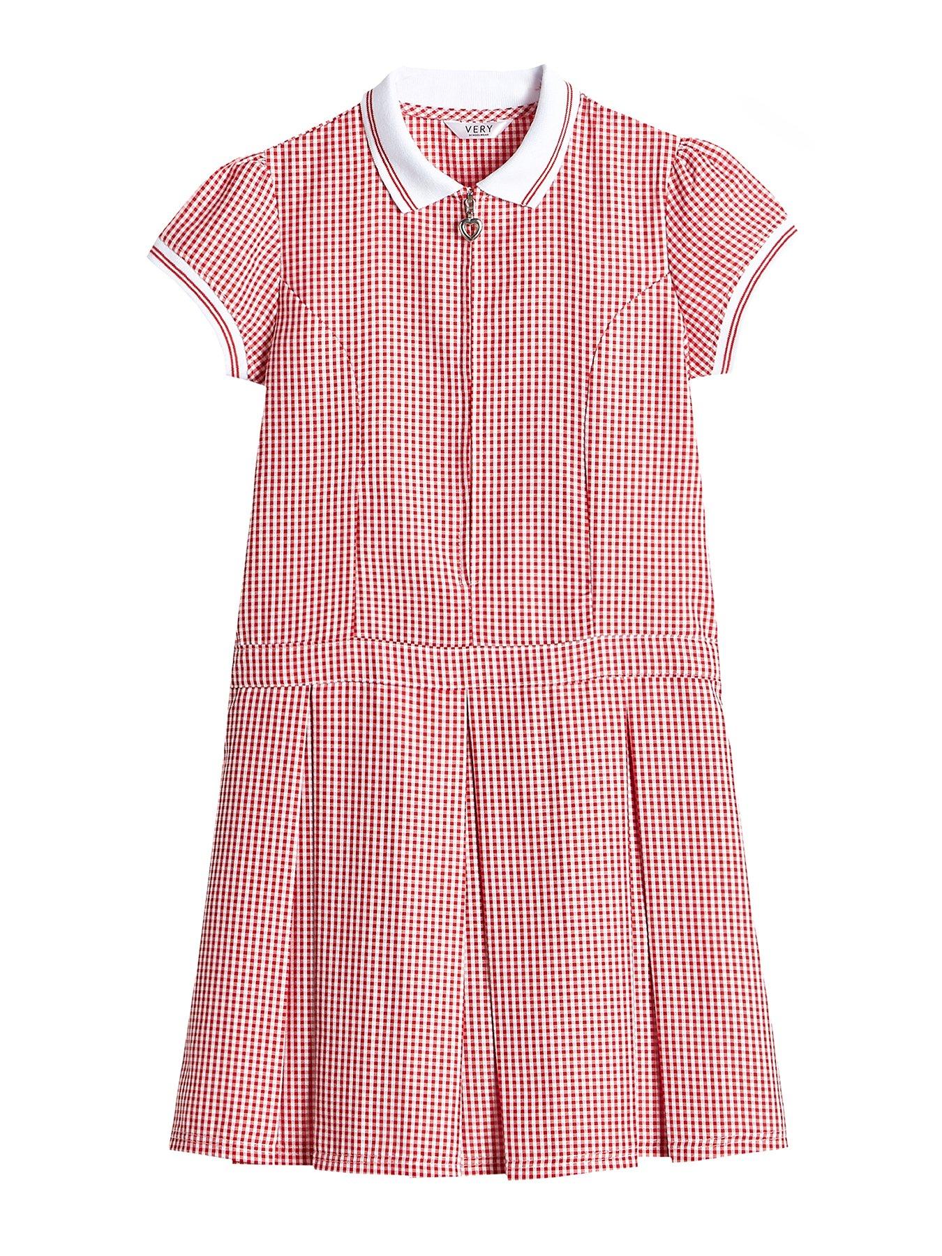 Maroon gingham school clearance dress