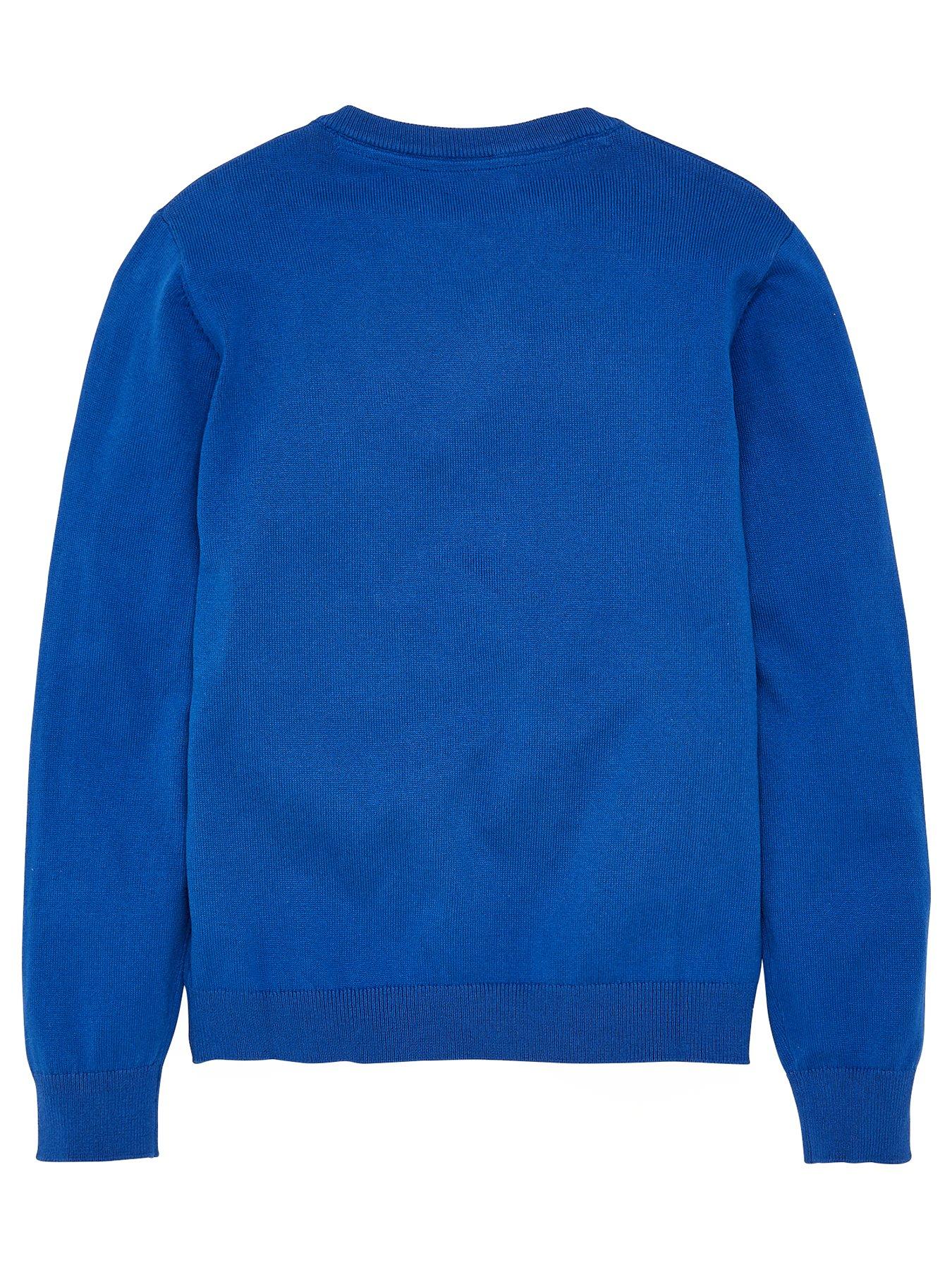 Everyday Unisex 2 Pack V Neck School Jumper Royal Blue Very