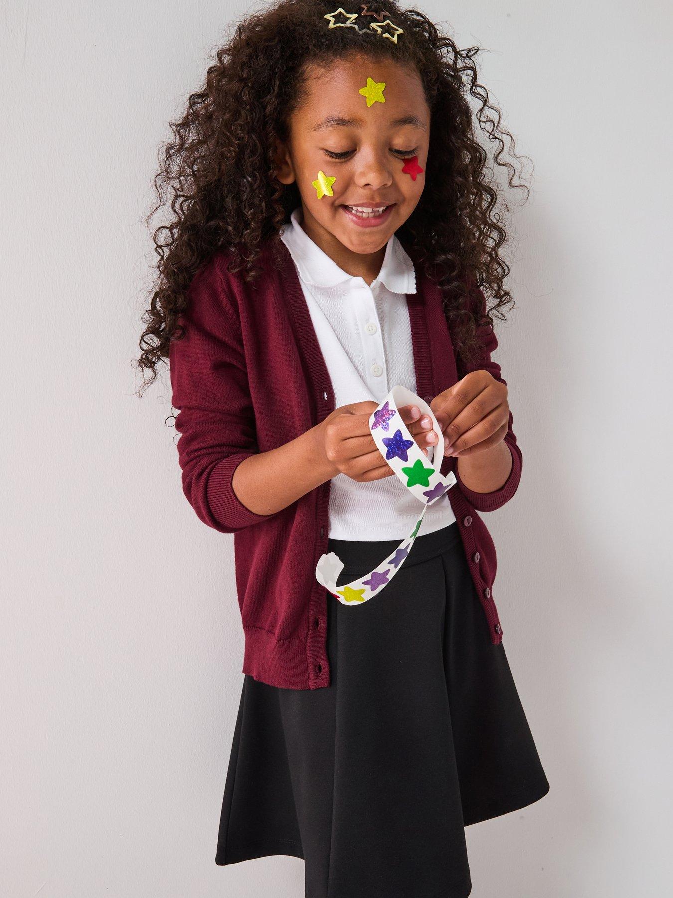 The Very Collection Girls 2 Pack School Cardigans - Burgundy
