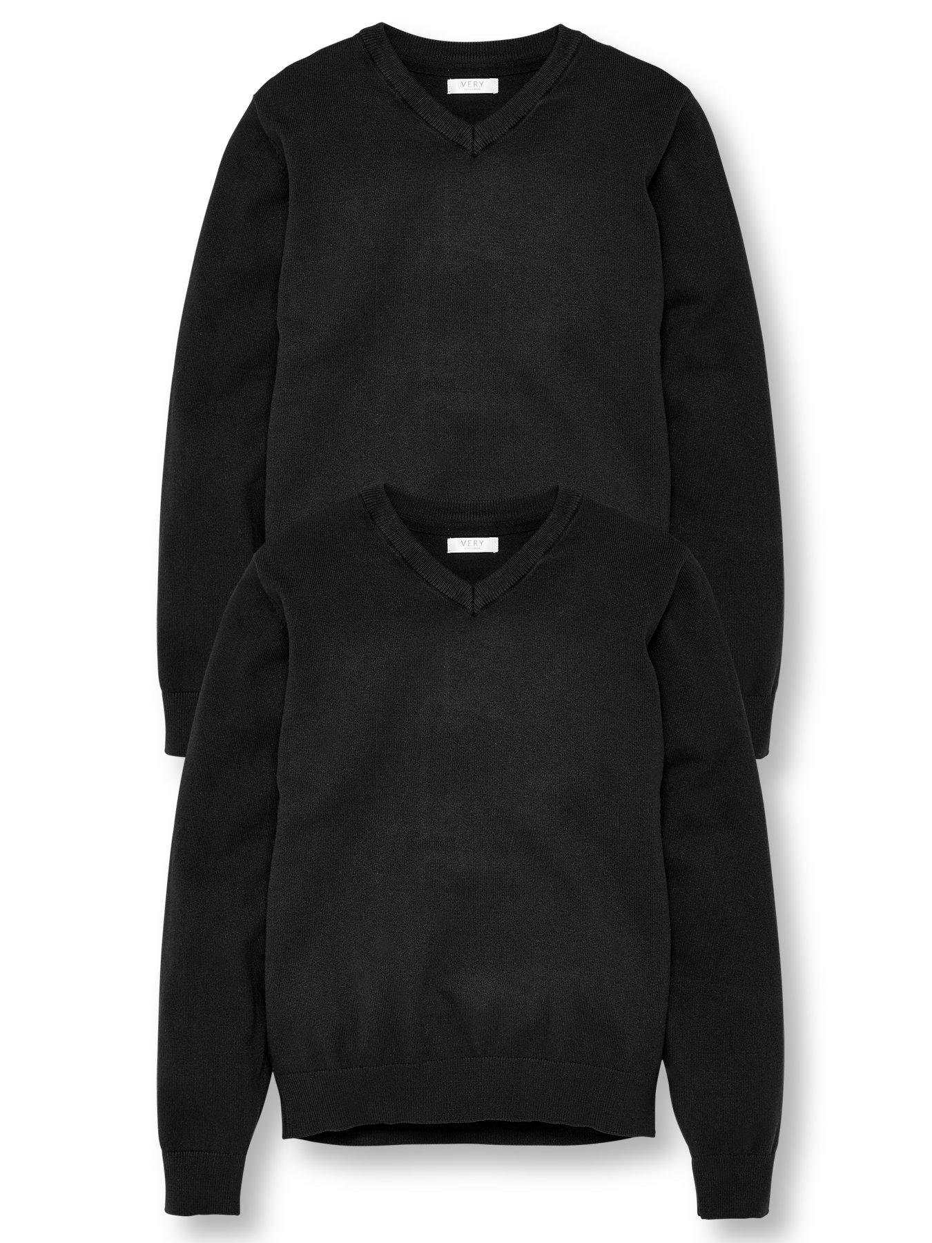 black round neck school jumper