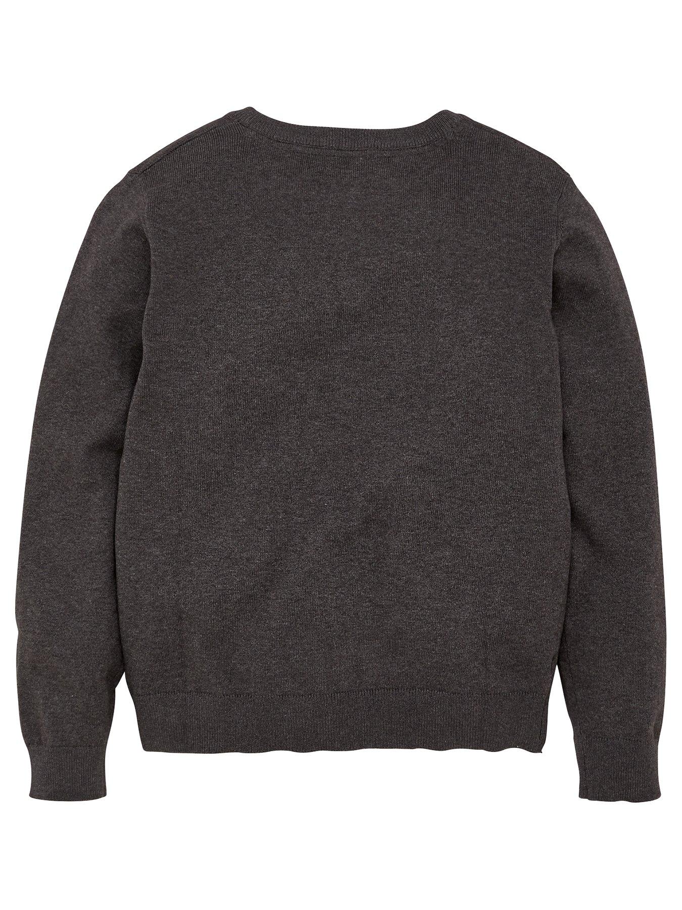 Grey v hotsell neck school jumper