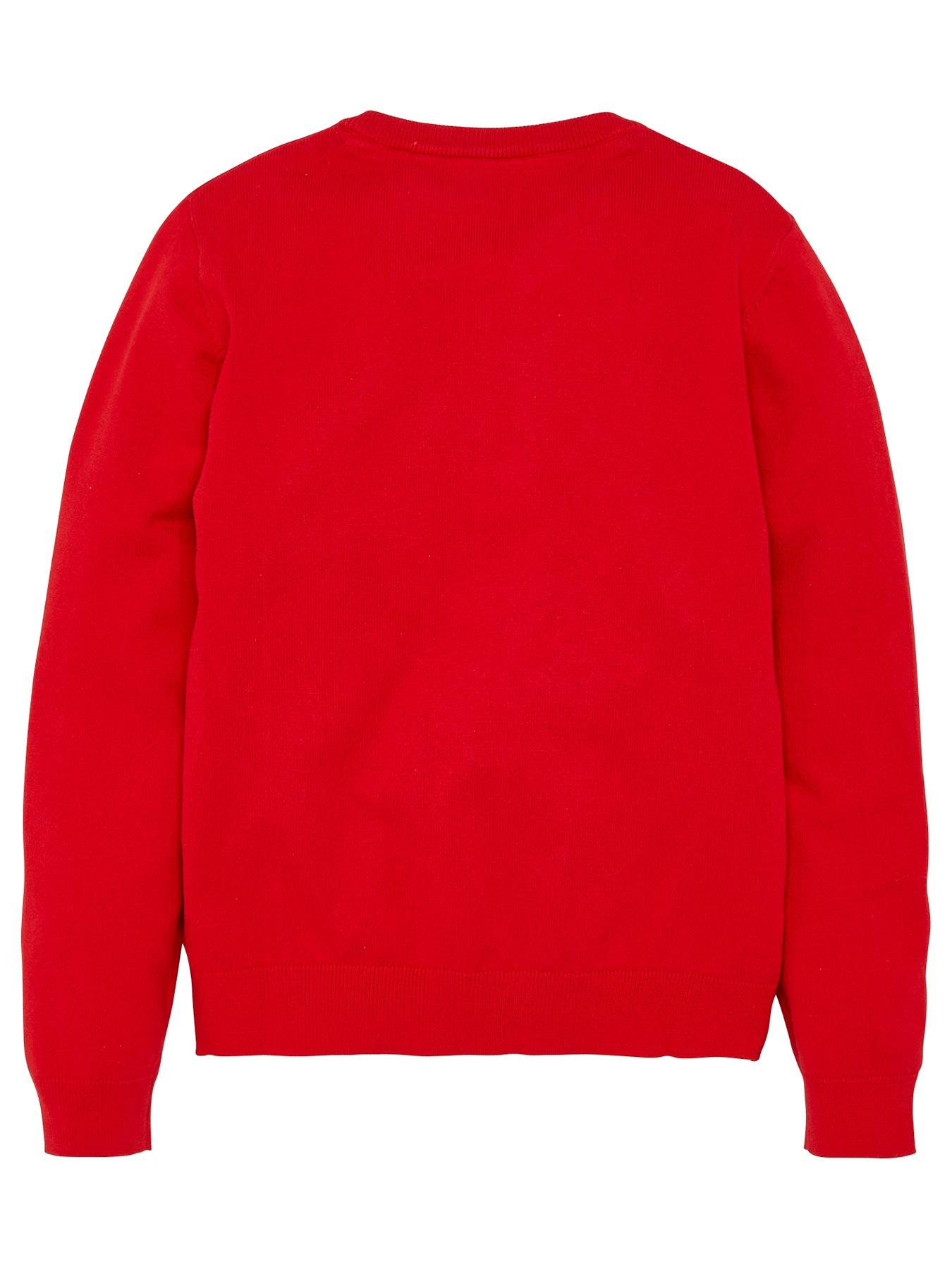 Boys red school jumper hotsell