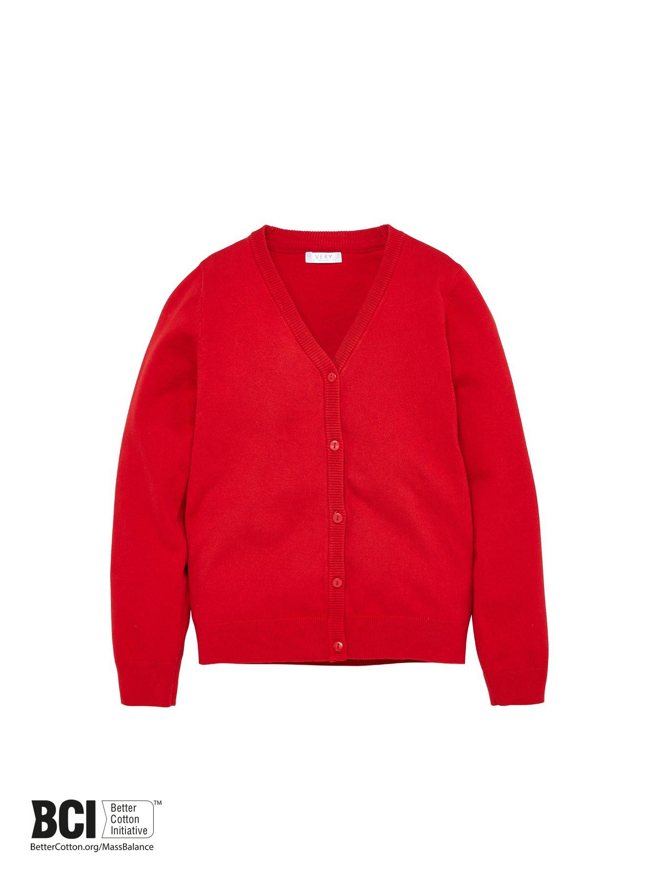 Childrens red cardigan hotsell