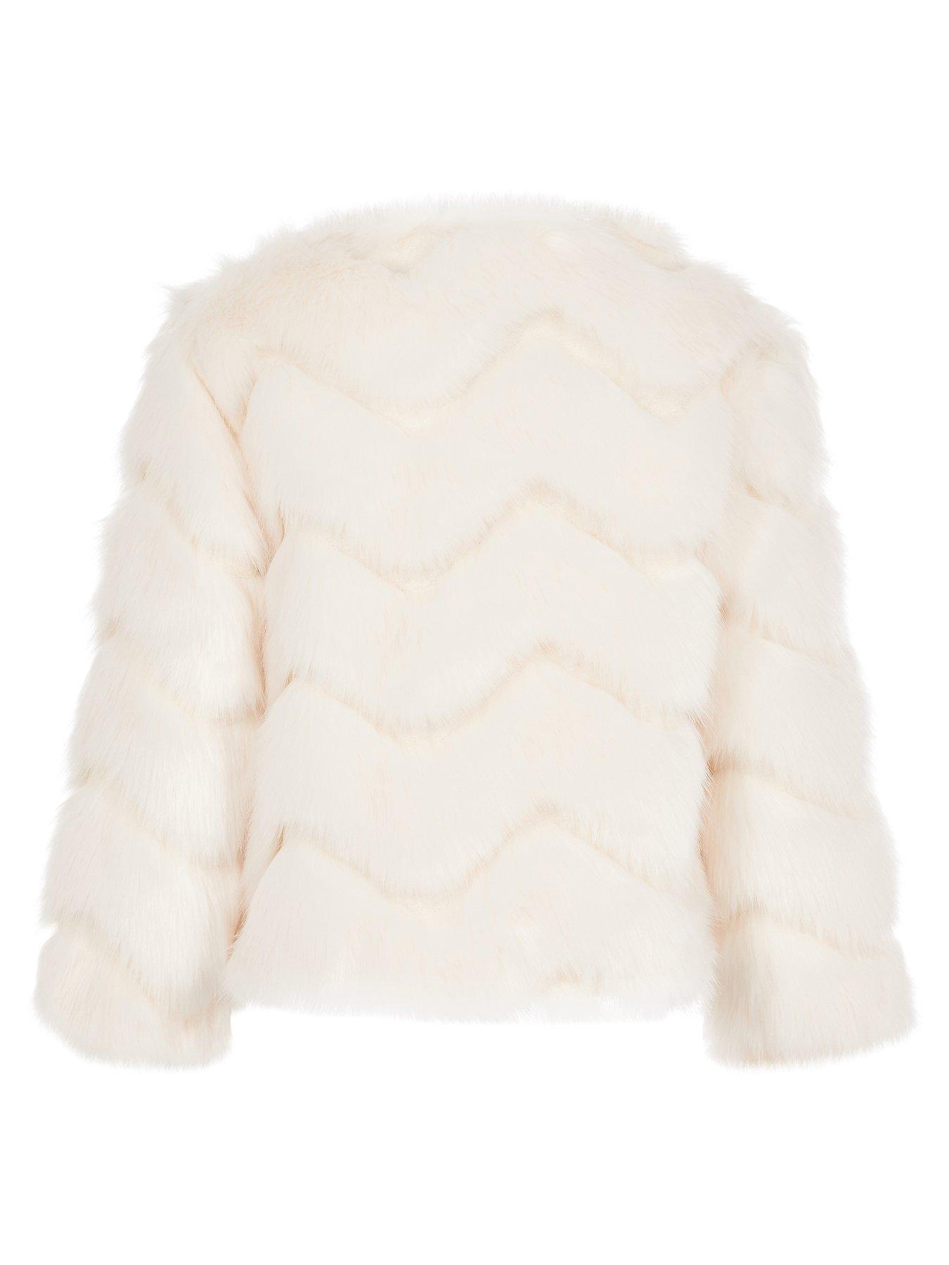 river island girls fur coat