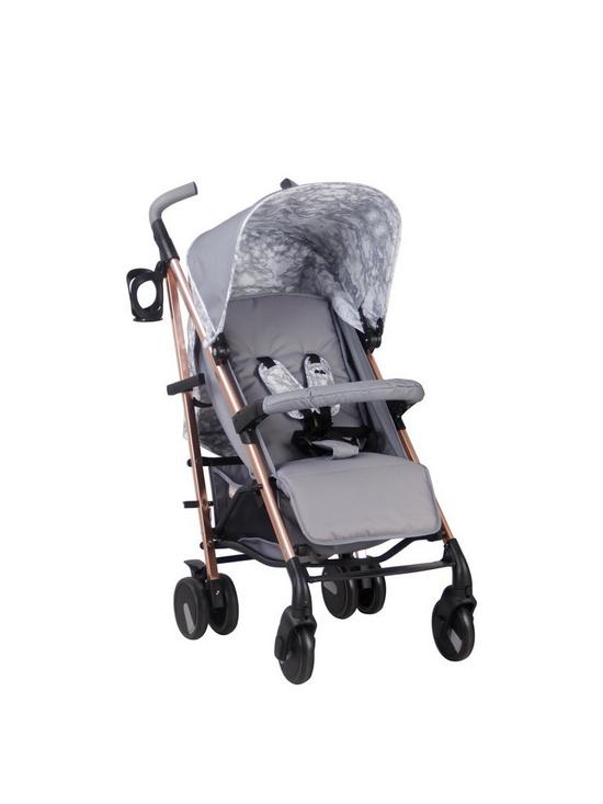 front image of my-babiie-dreamiie-by-samantha-faiers-mb51-grey-marble-stroller