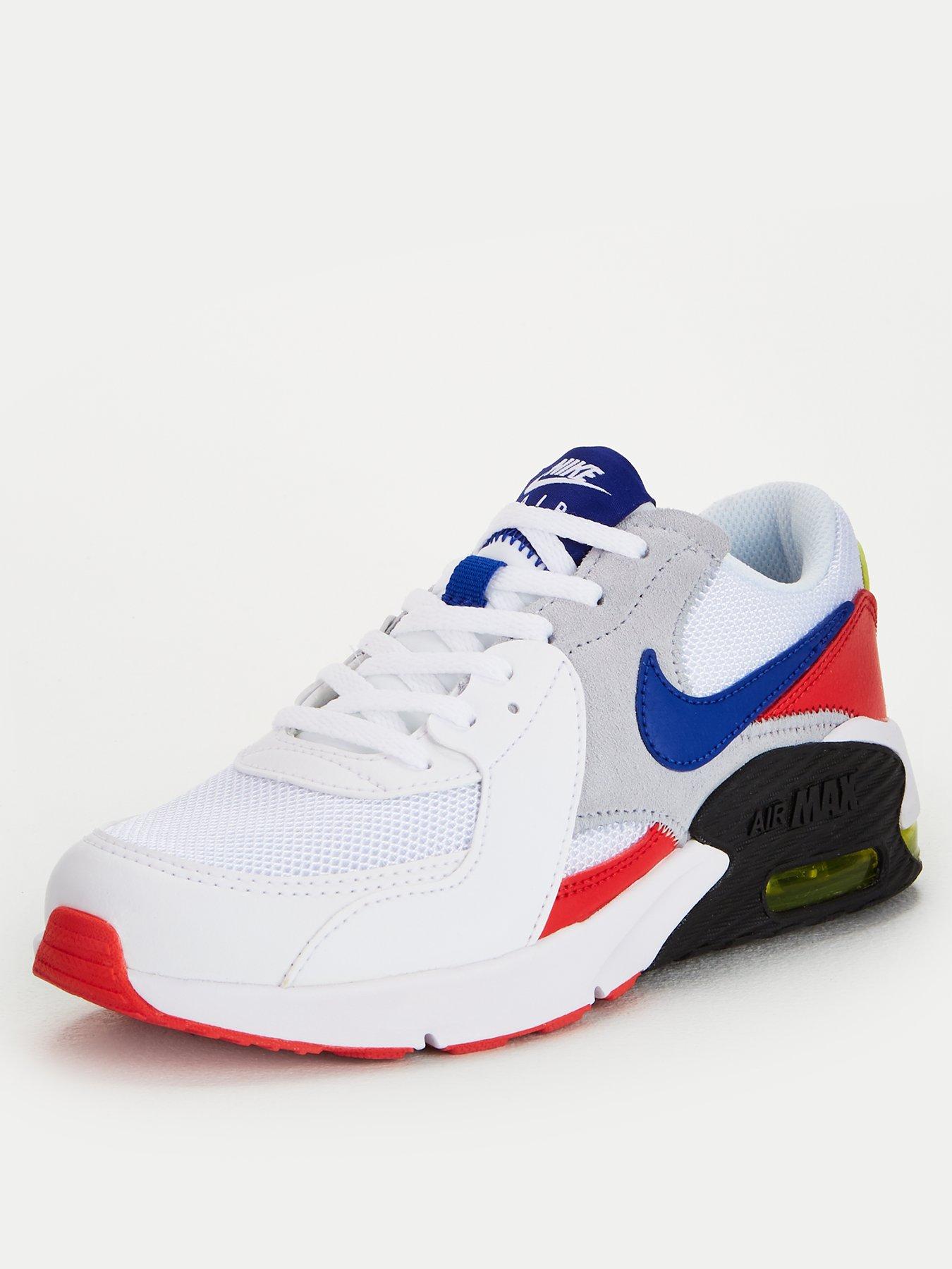 blue and red nike trainers