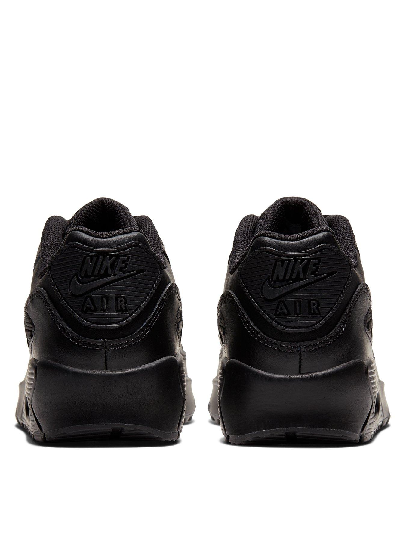 black leather trainers junior