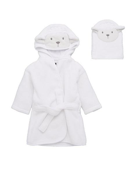 v-by-very-baby-giftingnbspunisex-2-piece-lamb-robe-wash-mitt-set-cream