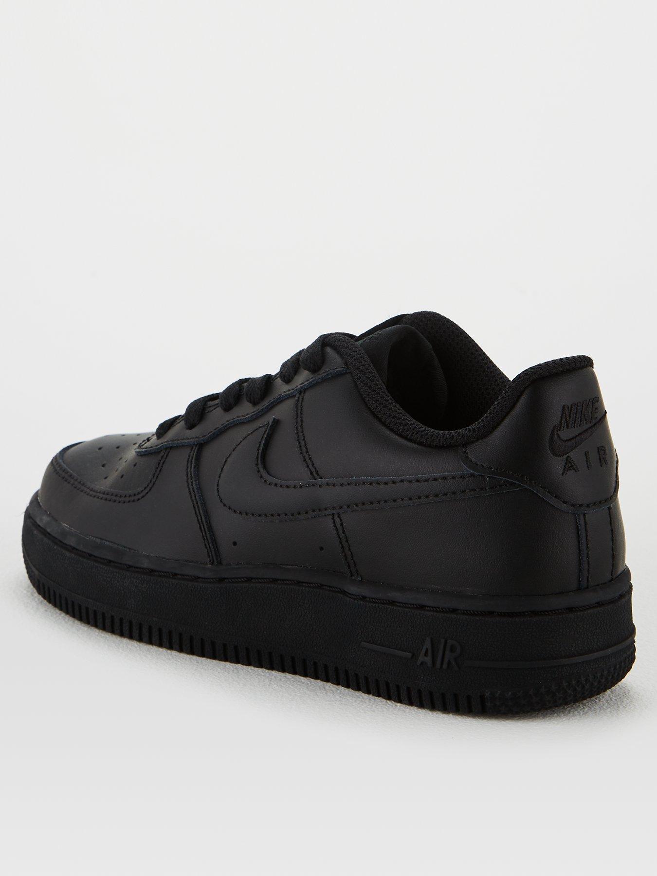 all black nike air force 1 junior