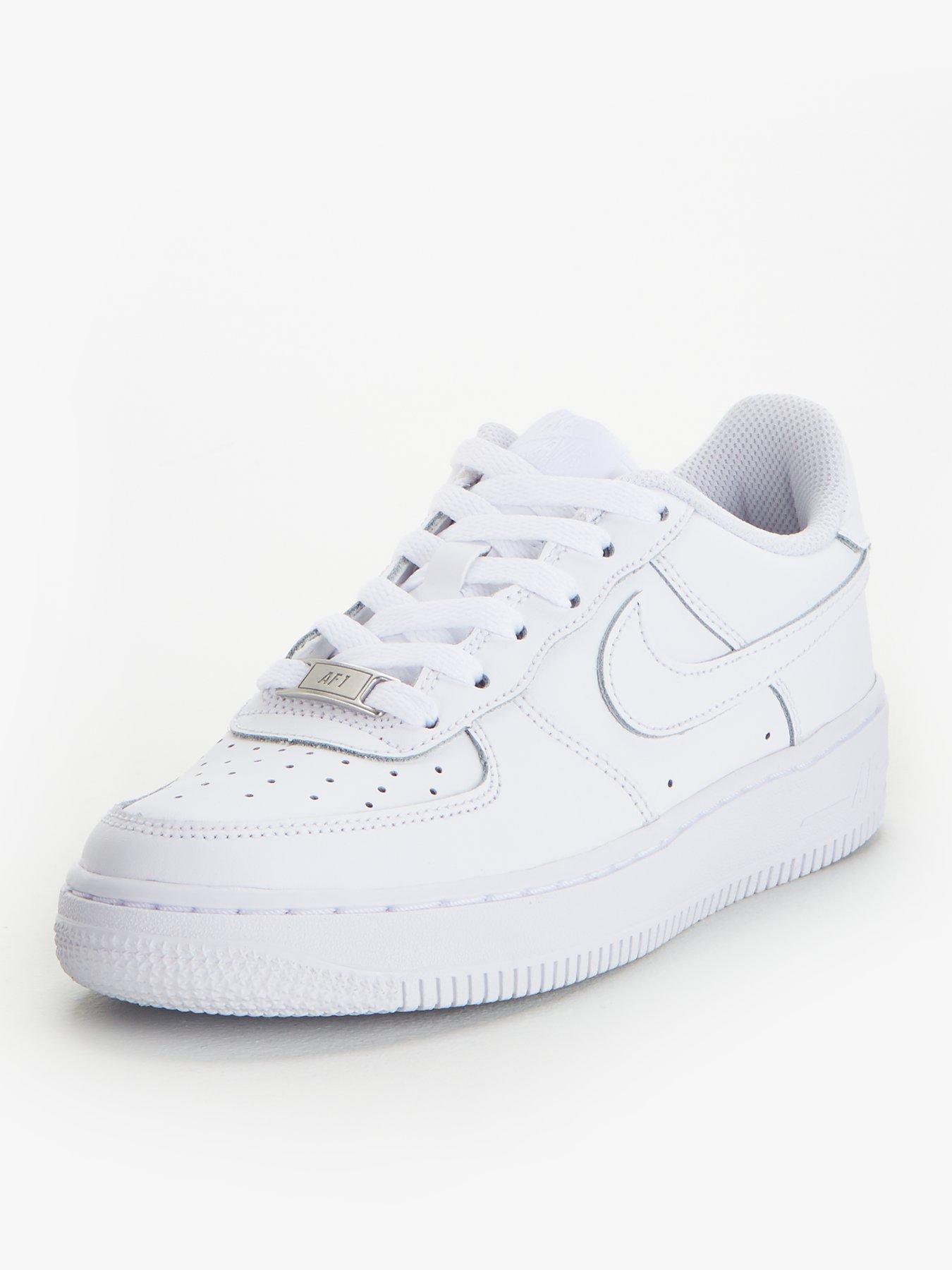 Nike Air Force 1 (GS) Junior Shoe - White | very.co.uk