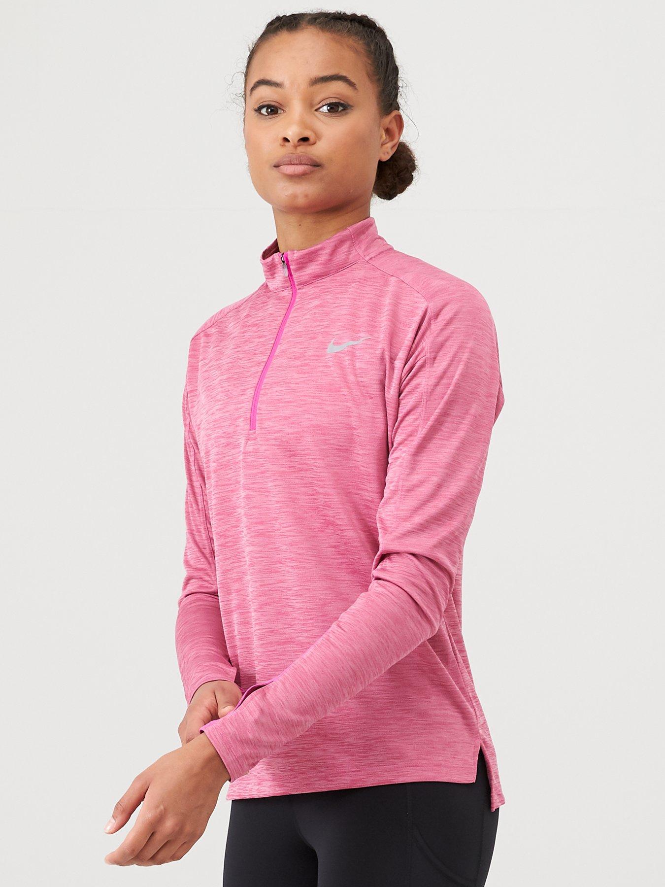 nike pink running top