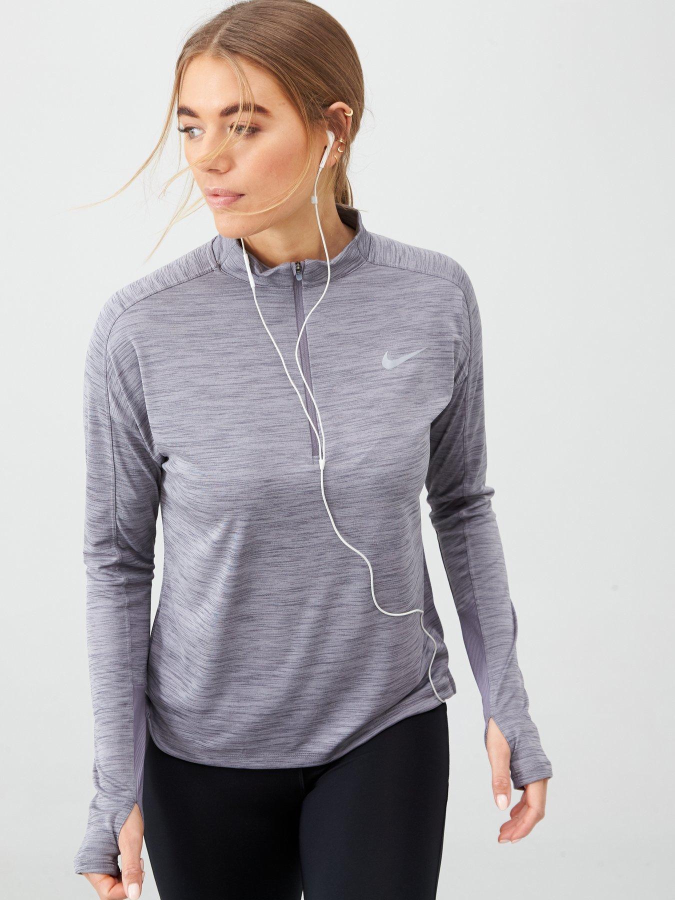 nike grey running top