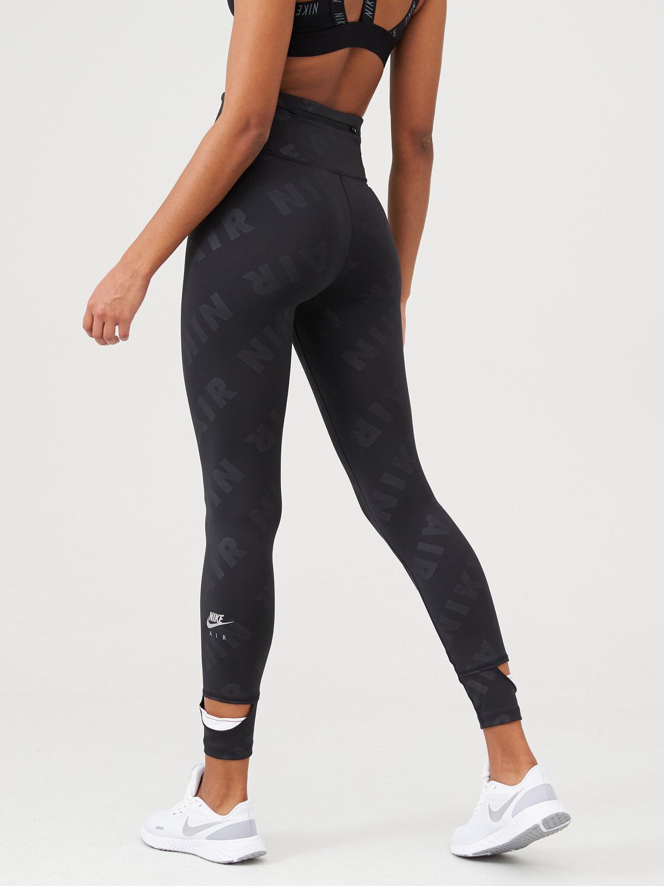 nike air running leggings in black