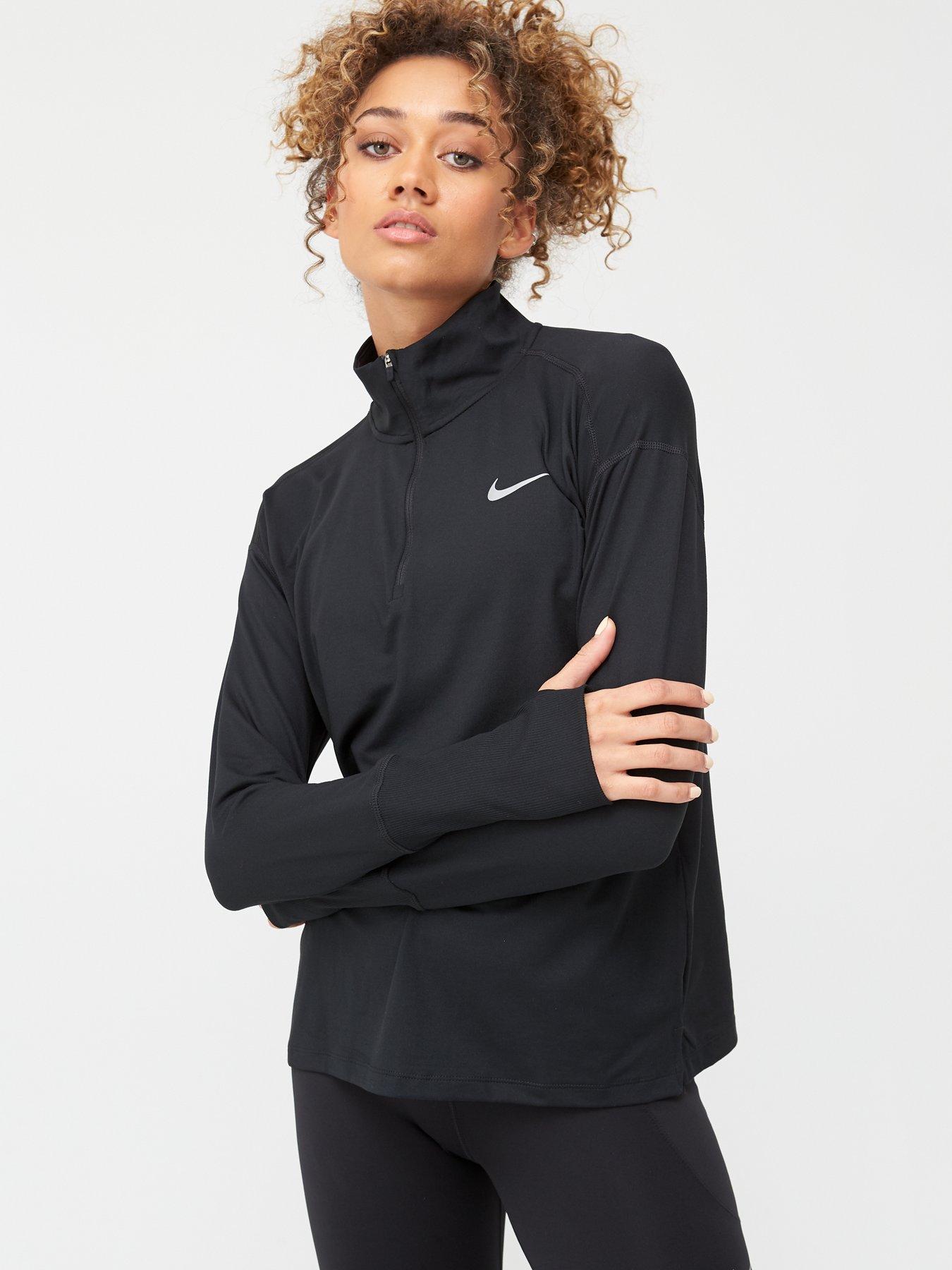 long sleeve zip up running top