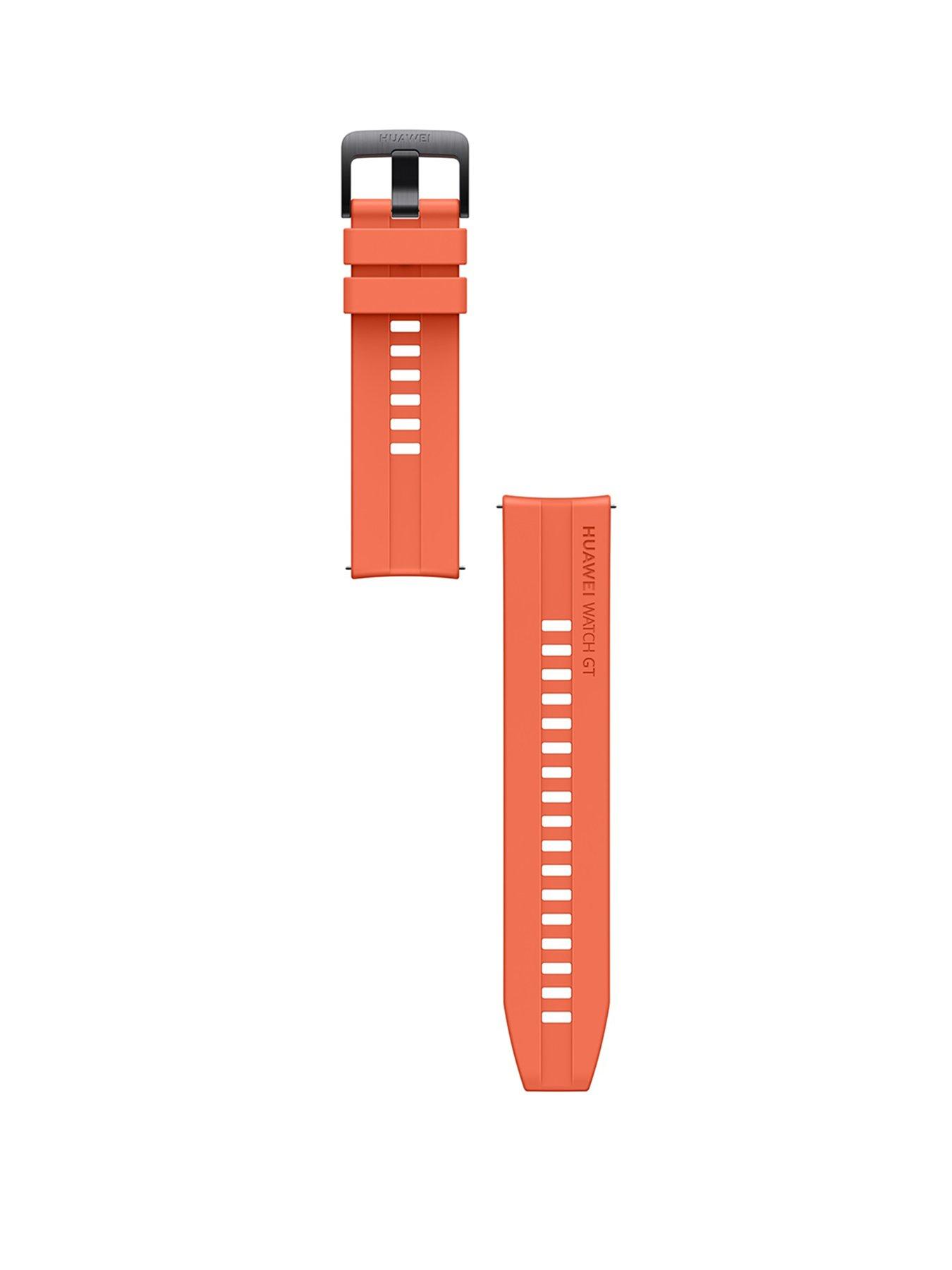 huawei watch gt orange fluoroelastomer strap