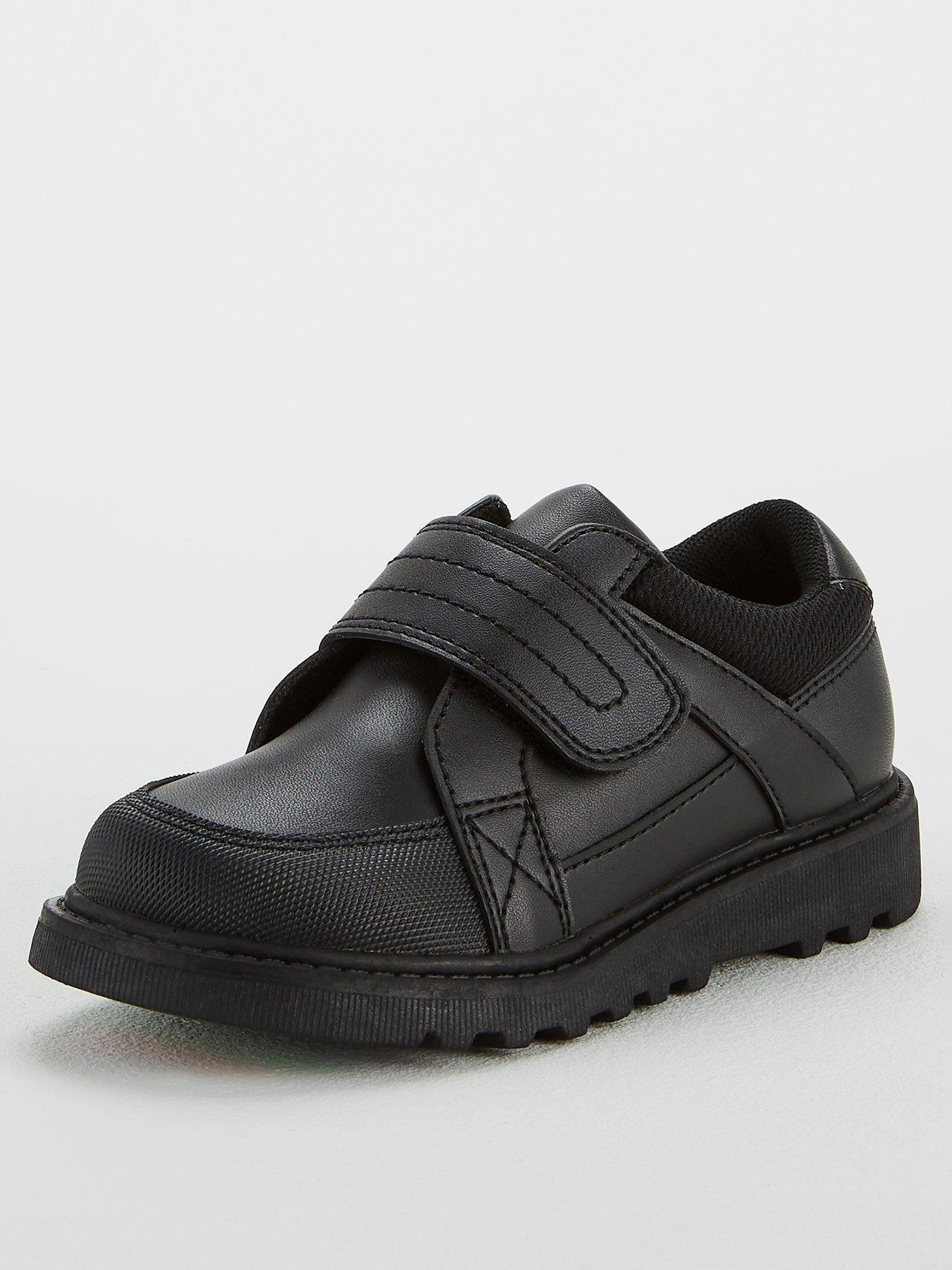 Everyday ToeZone Boys Chunky Sole Leather School Shoe Black very.co.uk