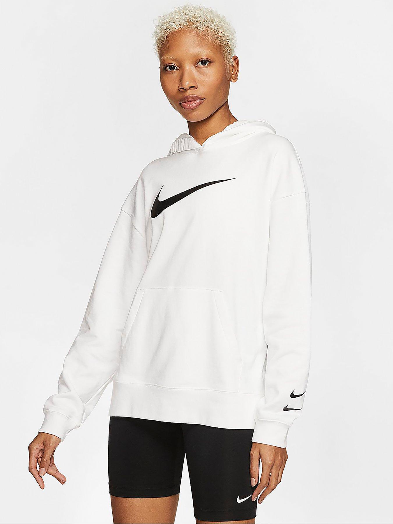 nike double swoosh hoodie white