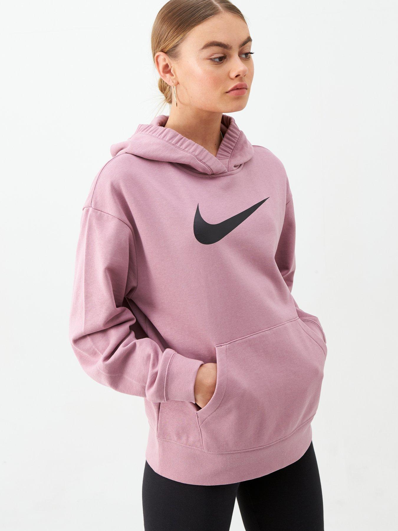 nike pink swoosh hoodie