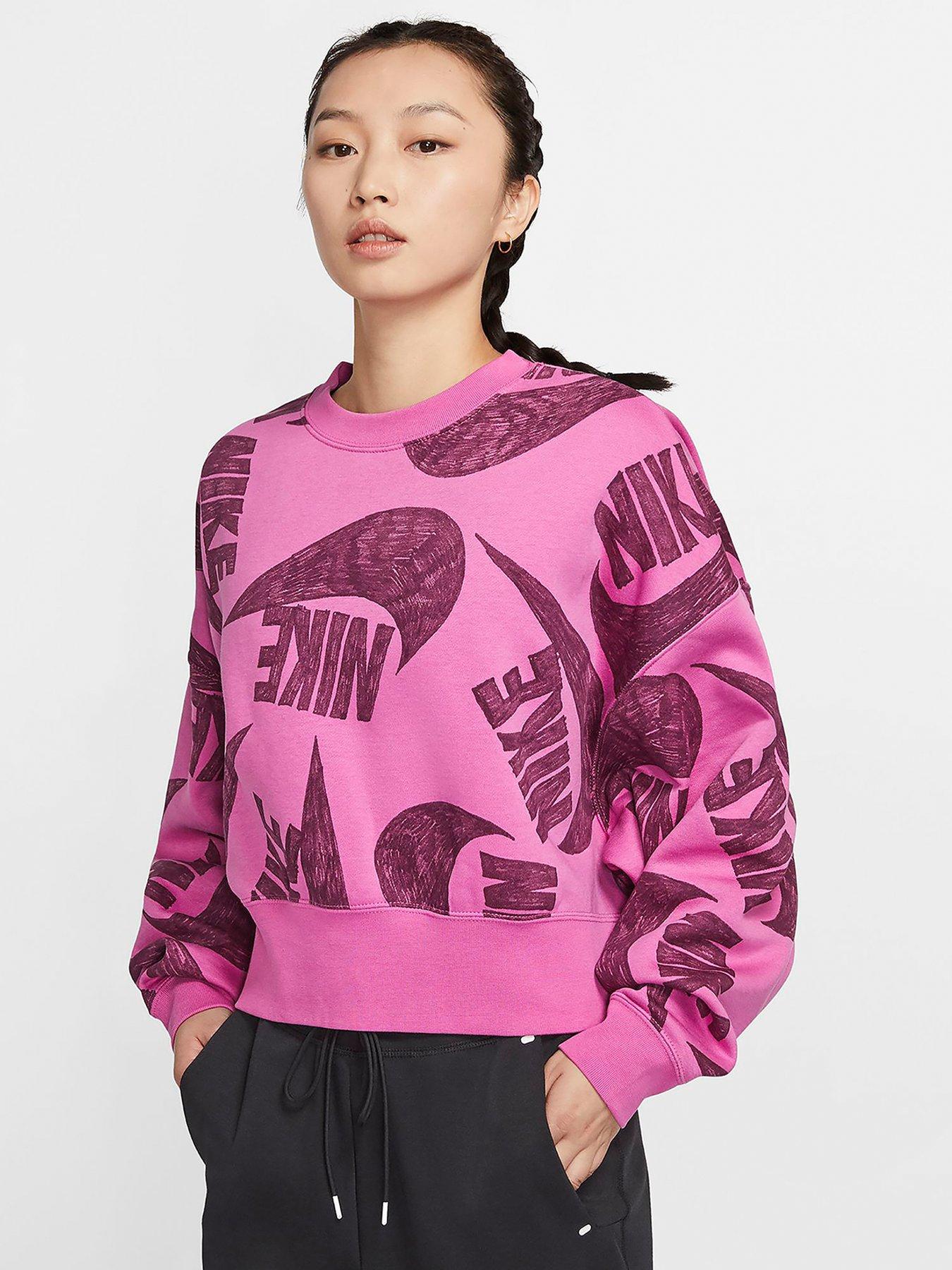 pink nike jumper ladies