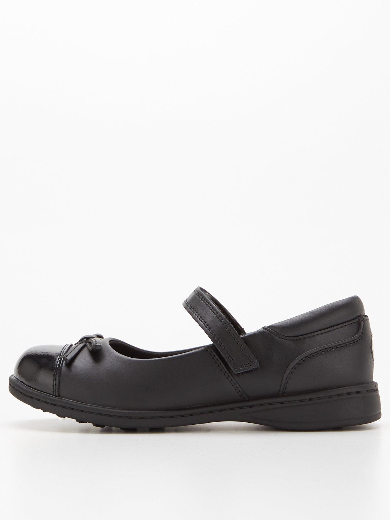The Very Collection Older Girls Mary Jane Leather School Shoe - Black 