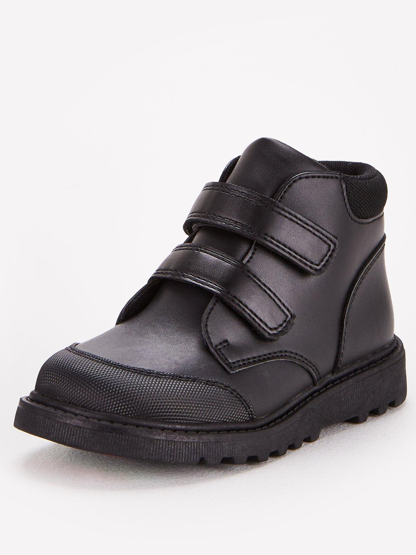 US Boys Girls Kids Leather Ankle Boots Winter Flat Toddler Martin Shoes Size 13