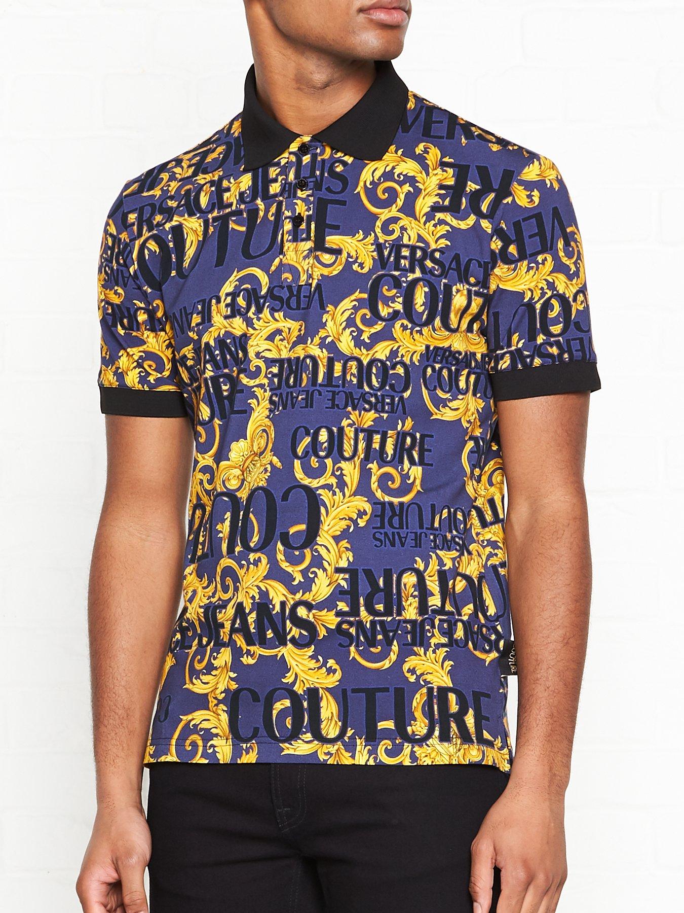 Versace Jeans Couture All Over Baroque Logo Print Polo Shirt review