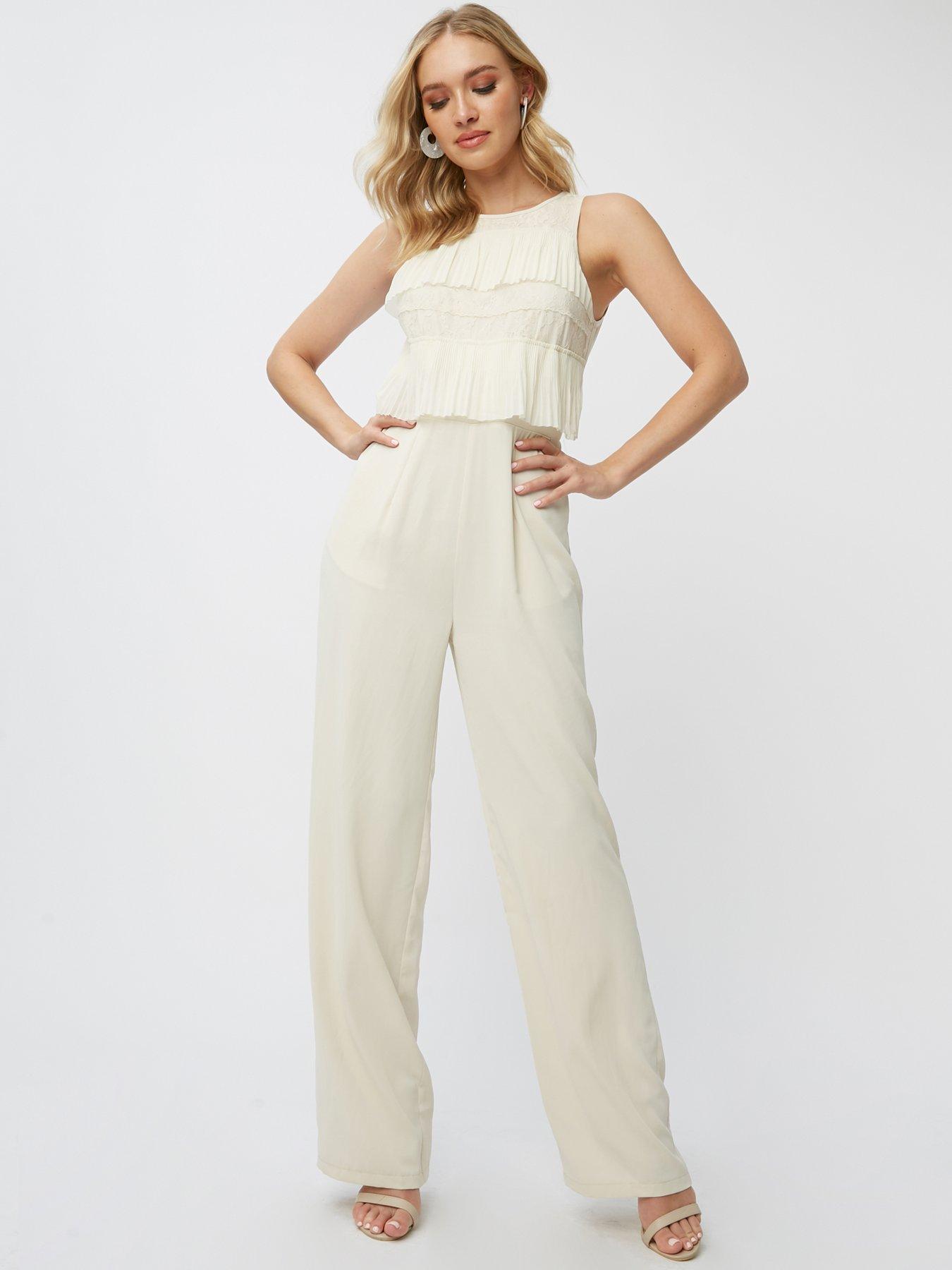 cream petite jumpsuit