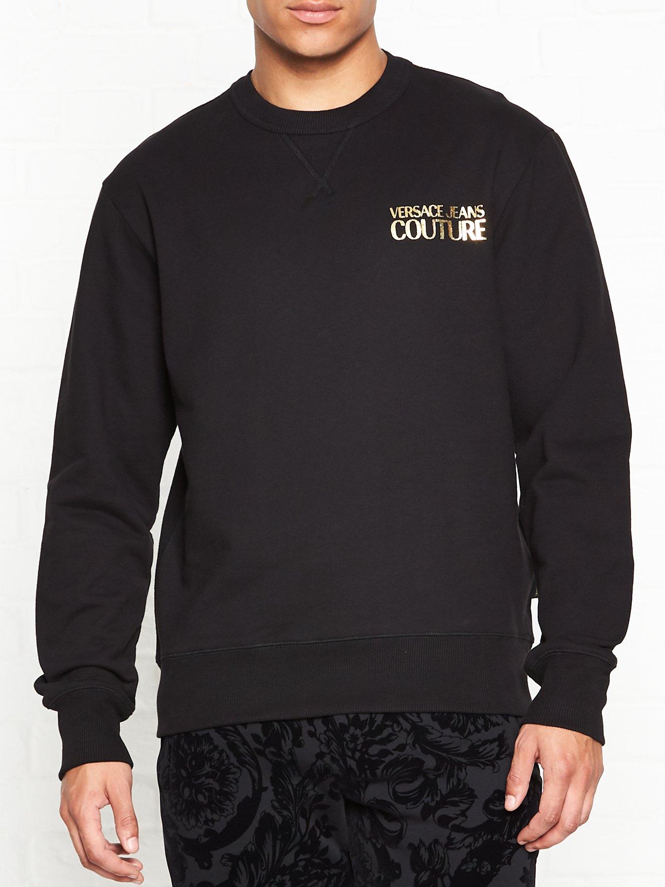 black funnel neck sweatshirt